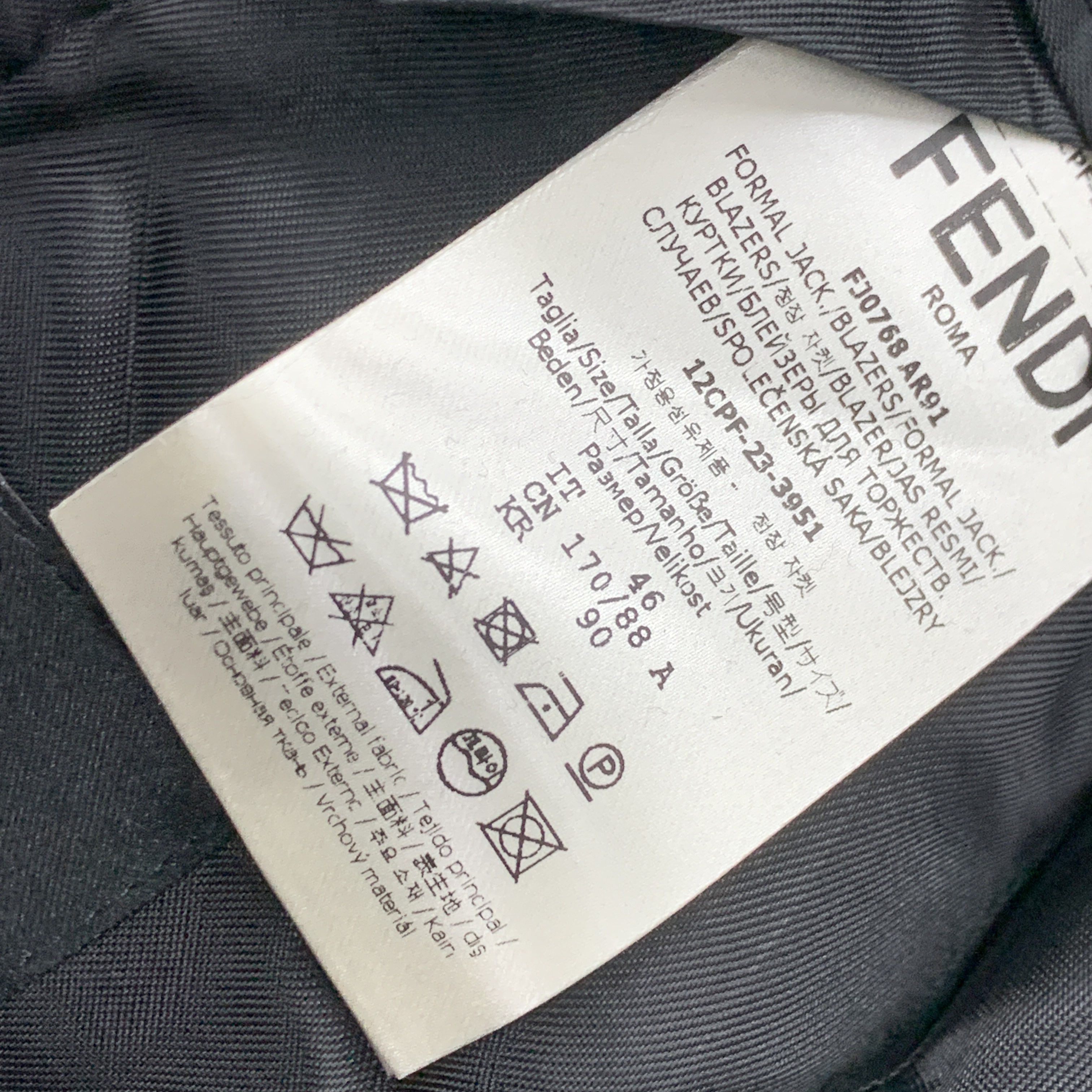 Fendi Fendi Embroidered Stitch Blazer Size 36R Size 36R - 4 Thumbnail