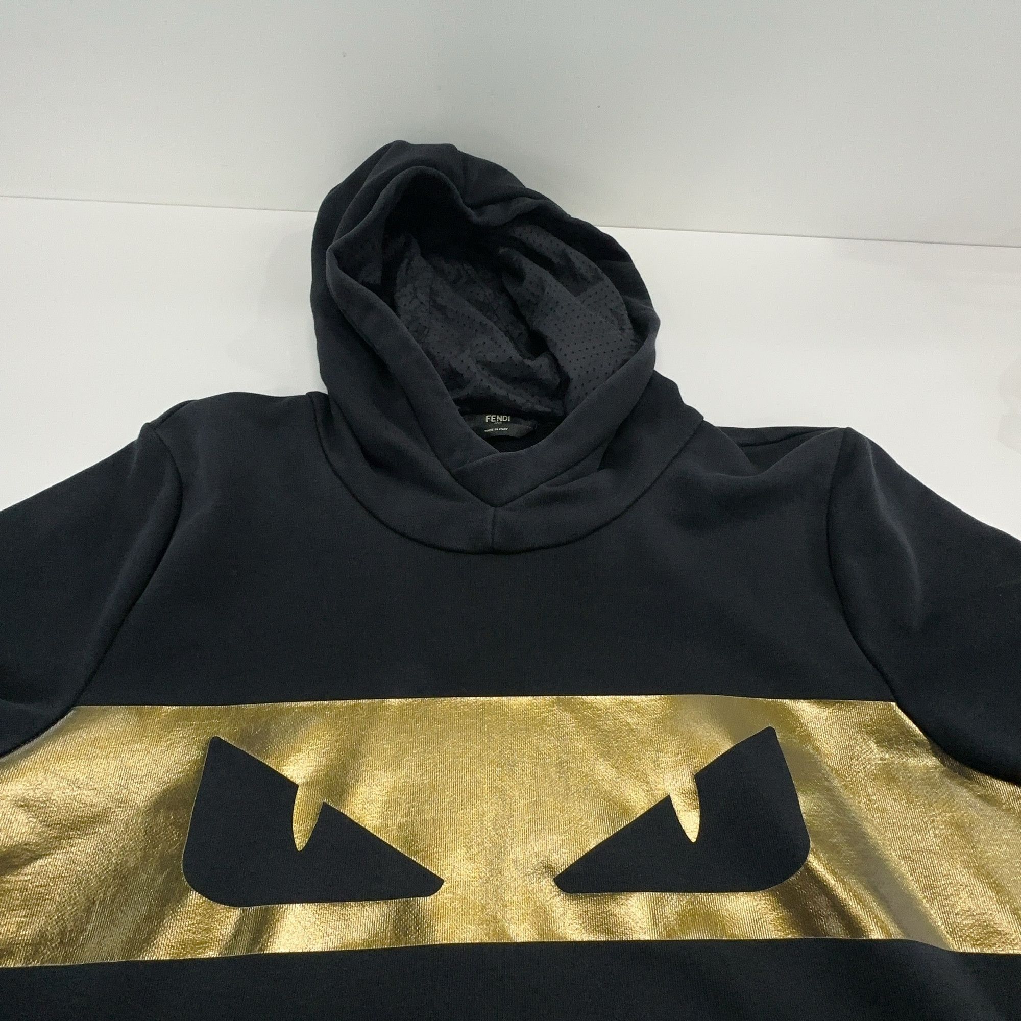 Fendi Fendi Gold Monster Eyes Short Sleeve Hoodie US S Size US S / EU 44-46 / 1 - 8 Thumbnail