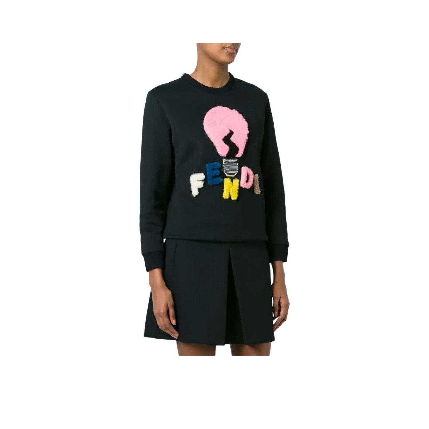 Fendi Fendi Shearling Logo Sweatshirt Size 38 Size XS / US 0-2 / IT 36-38 - 12 Thumbnail