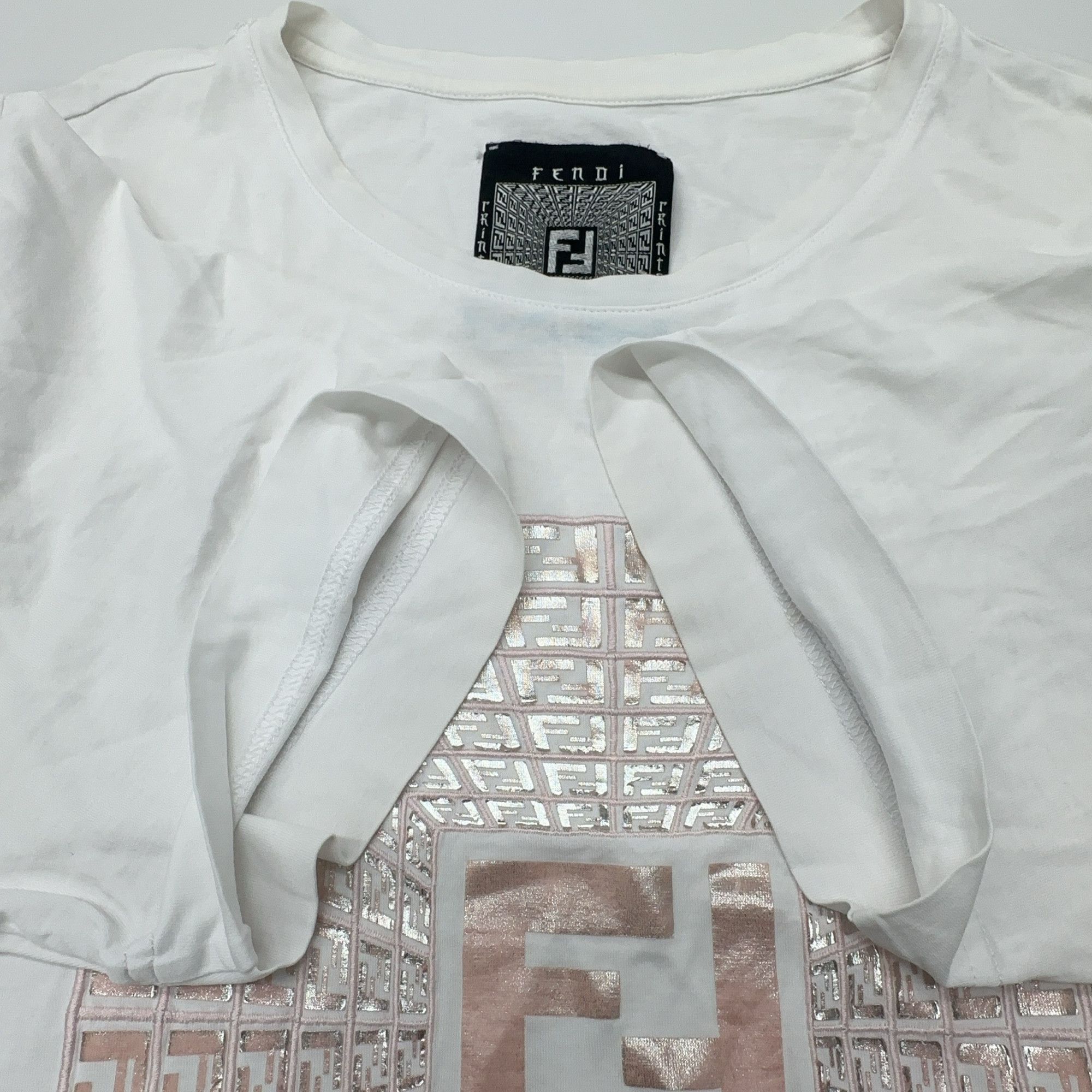 Fendi Fendi Geometric Logo Short Sleeve T-Shirt Size XS Size US XS / EU 42 / 0 - 10 Thumbnail