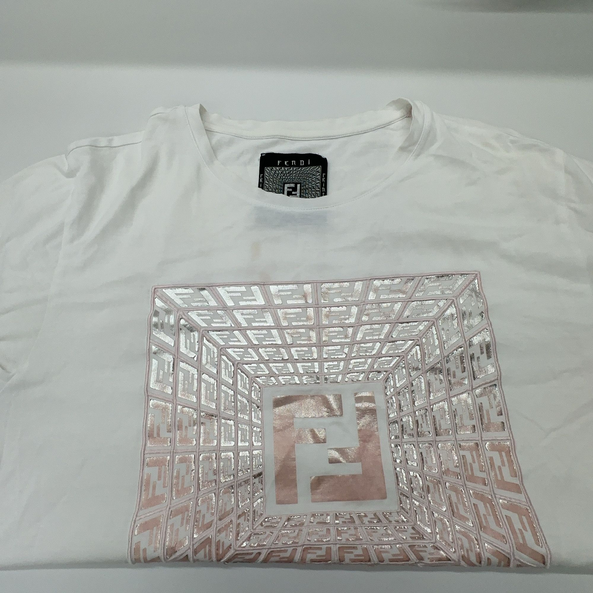 Fendi Fendi Geometric Logo Short Sleeve T-Shirt Size XS Size US XS / EU 42 / 0 - 7 Thumbnail