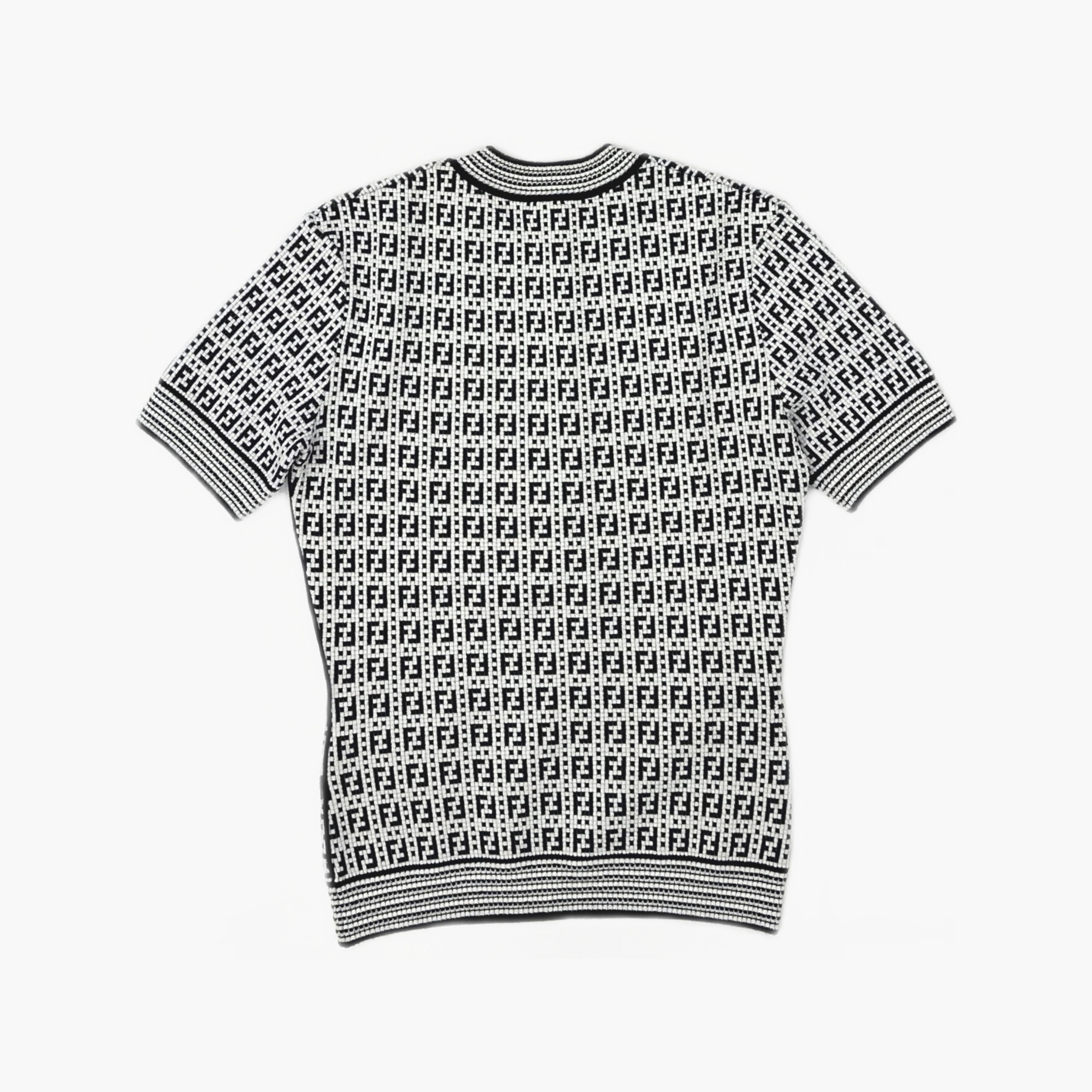 Fendi Fendi FF Logo Knit Short Sleeve Sweater Size IT 38 Size XS / US 0-2 / IT 36-38 - 2 Thumbnail