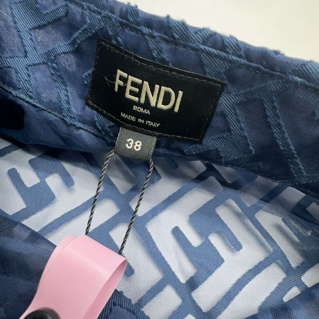Fendi Fendi FF Logo Devore Short Sleeve Shirt Size S Size US S / EU 44-46 / 1 - 5 Thumbnail