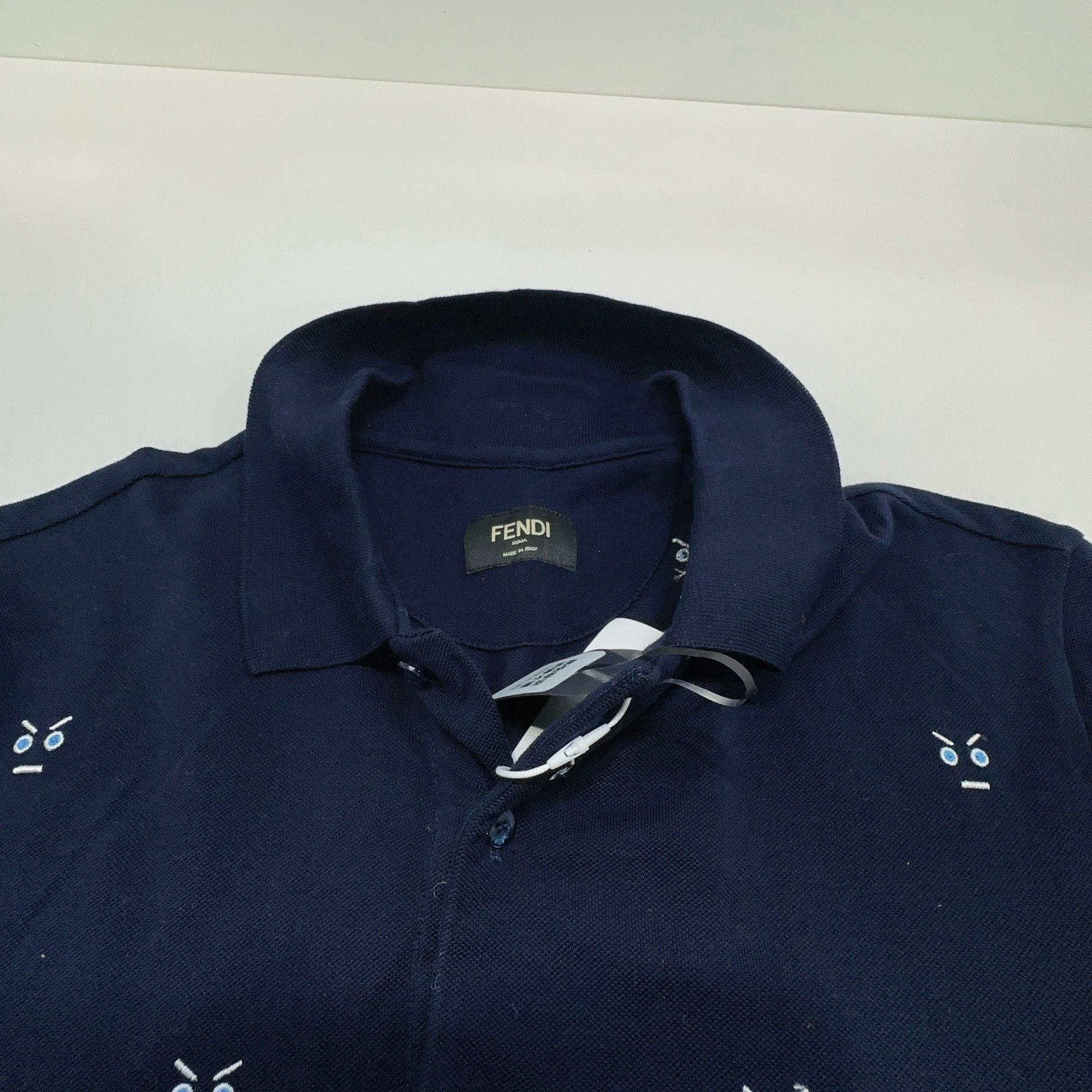 Fendi Fendi Embroidered Eyes Polo Shirt Navy Size 46 Size US S / EU 44-46 / 1 - 6 Thumbnail