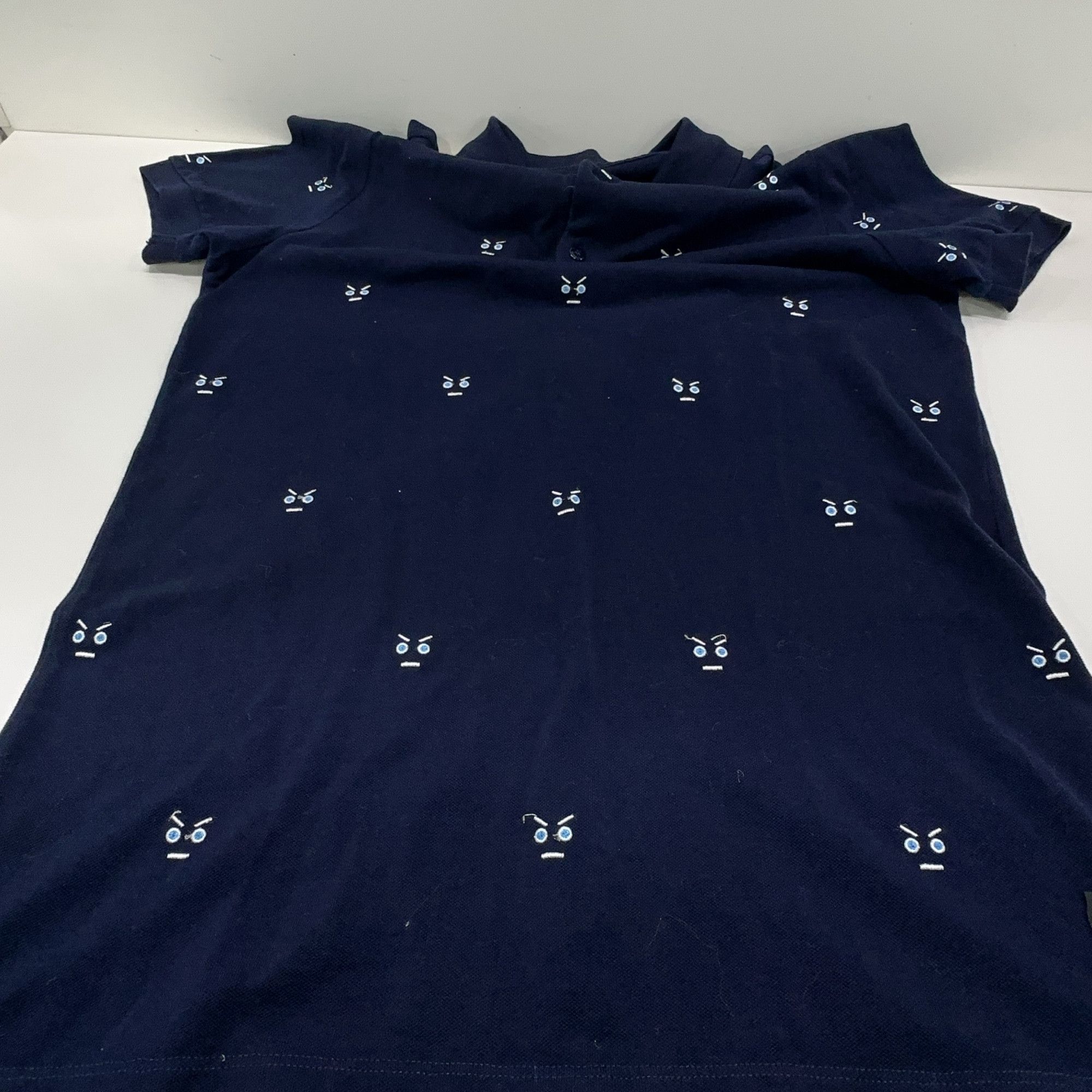 Fendi Fendi Embroidered Eyes Polo Shirt Navy Size 46 Size US S / EU 44-46 / 1 - 8 Thumbnail