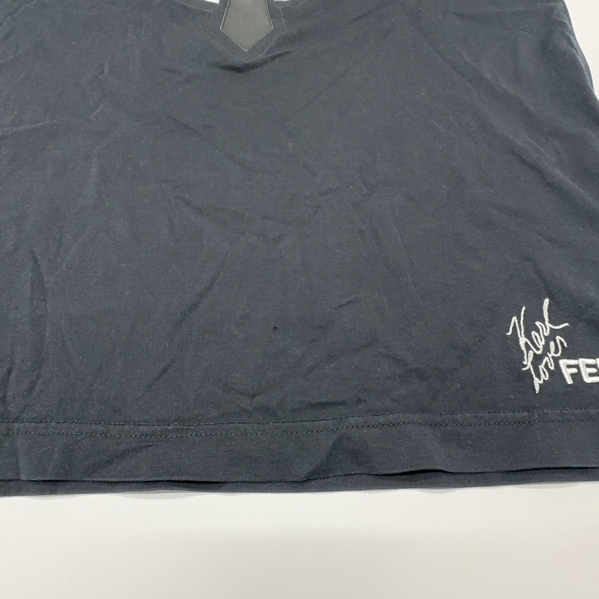 Fendi Fendi Karl Lagerfeld Studded Graphic T-Shirt Size M Size US M / EU 48-50 / 2 - 8 Thumbnail