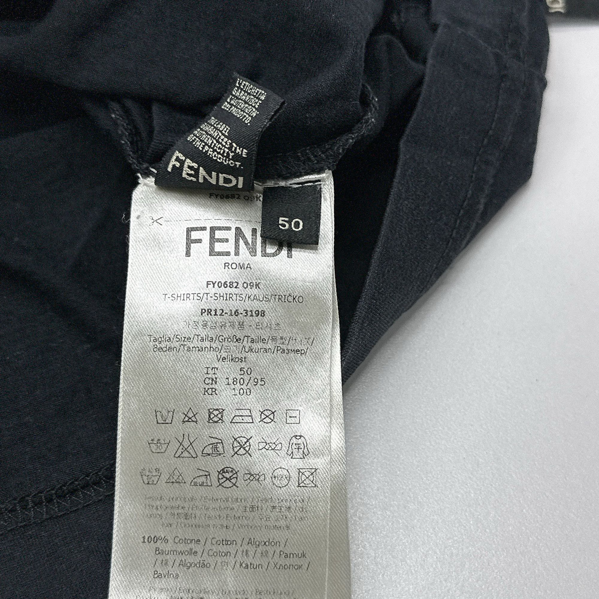 Fendi Fendi Karl Lagerfeld Studded Graphic T-Shirt Size M Size US M / EU 48-50 / 2 - 4 Thumbnail
