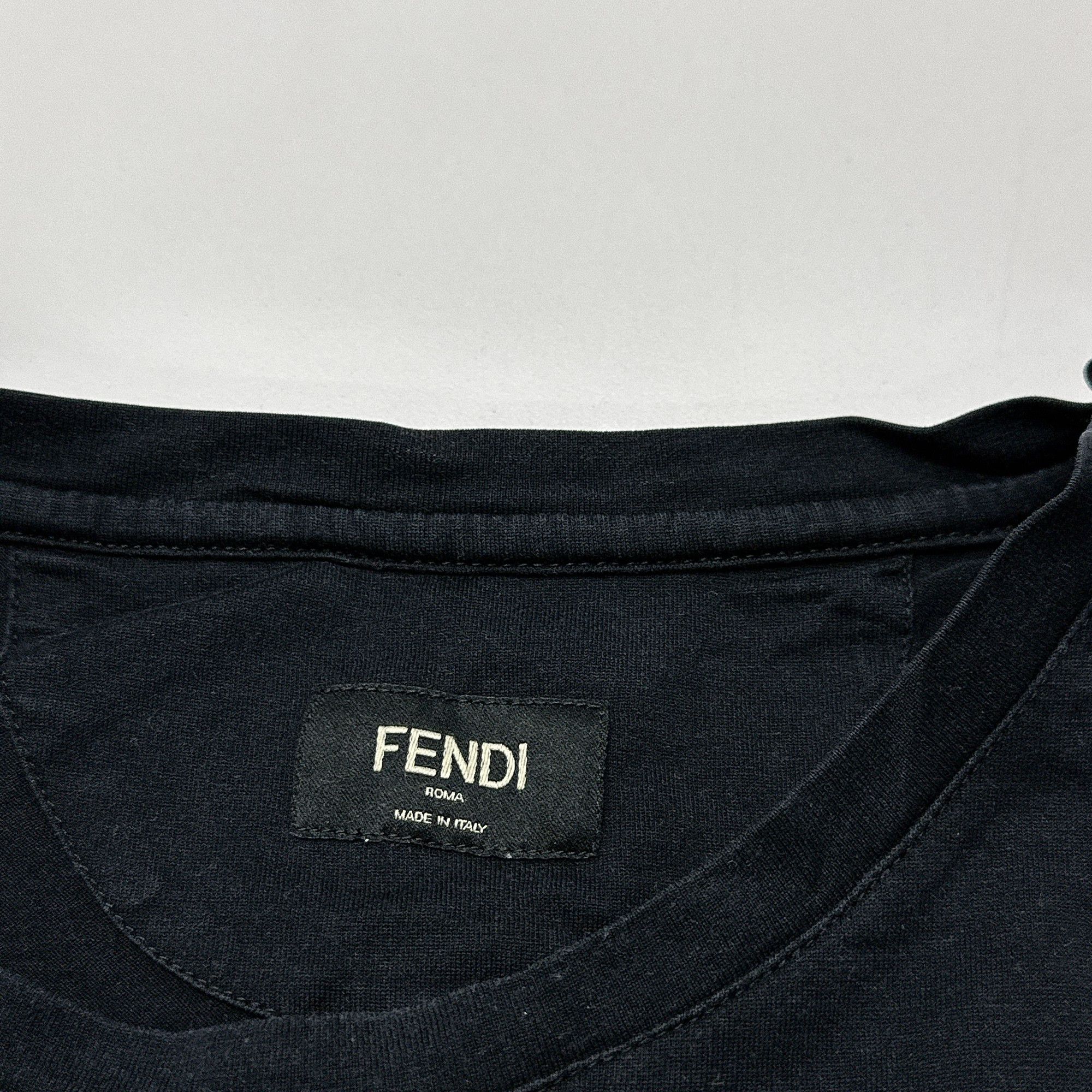 Fendi Fendi Karl Lagerfeld Studded Graphic T-Shirt Size M Size US M / EU 48-50 / 2 - 5 Thumbnail