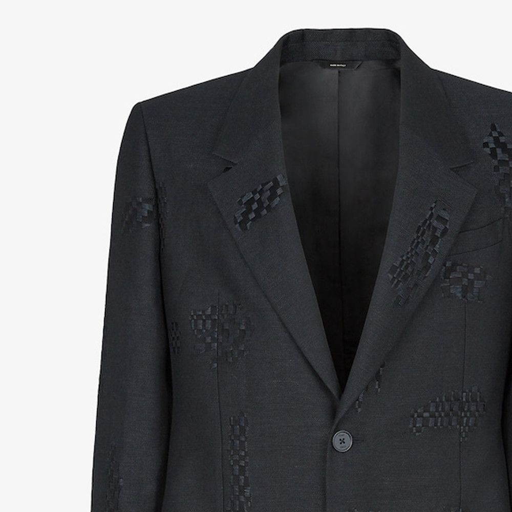 Fendi Fendi Tonal Jacquard Blazer Size 38R Size 38R - 7 Thumbnail