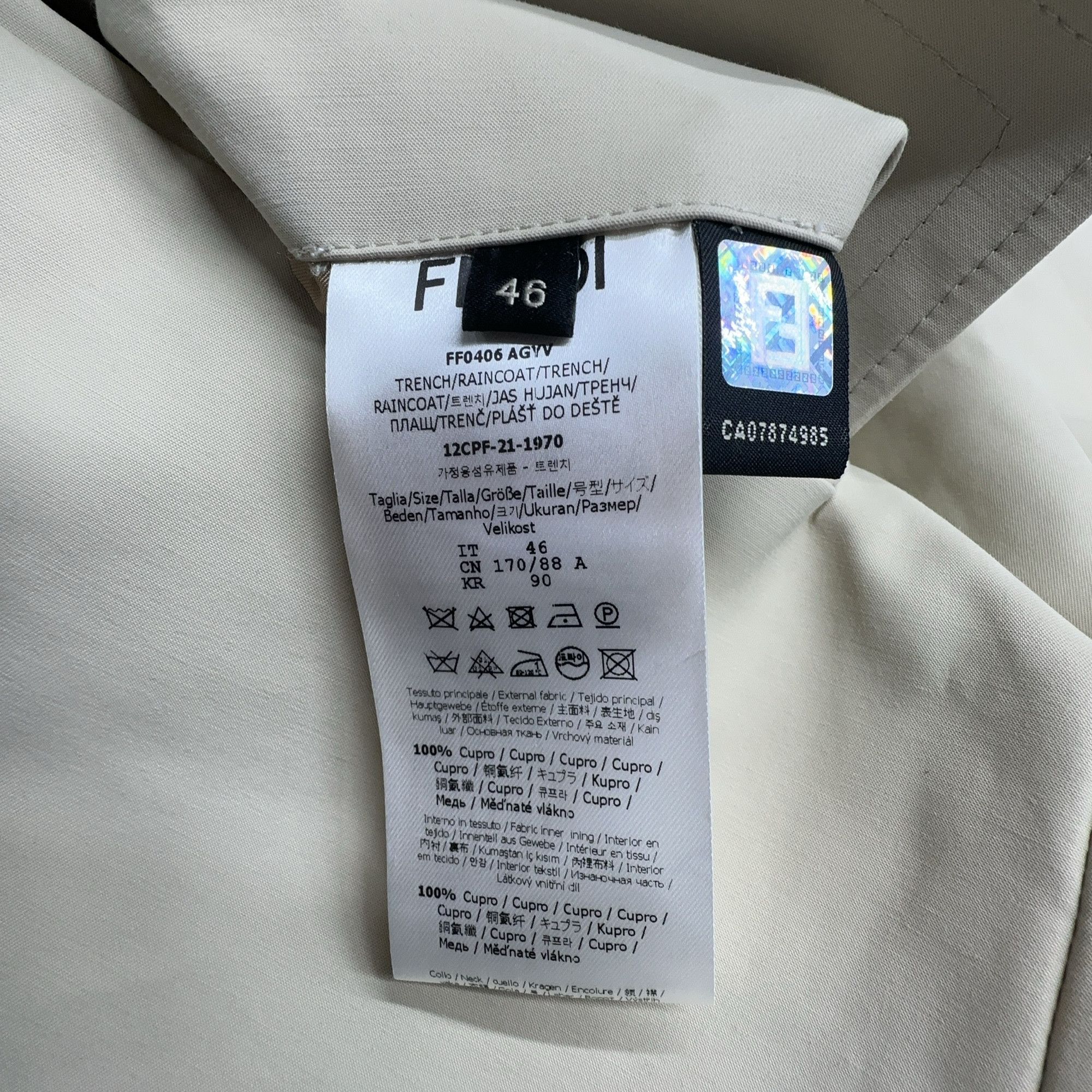 Fendi Fendi Reversible Panel Coat Size 46 Size US S / EU 44-46 / 1 - 3 Thumbnail