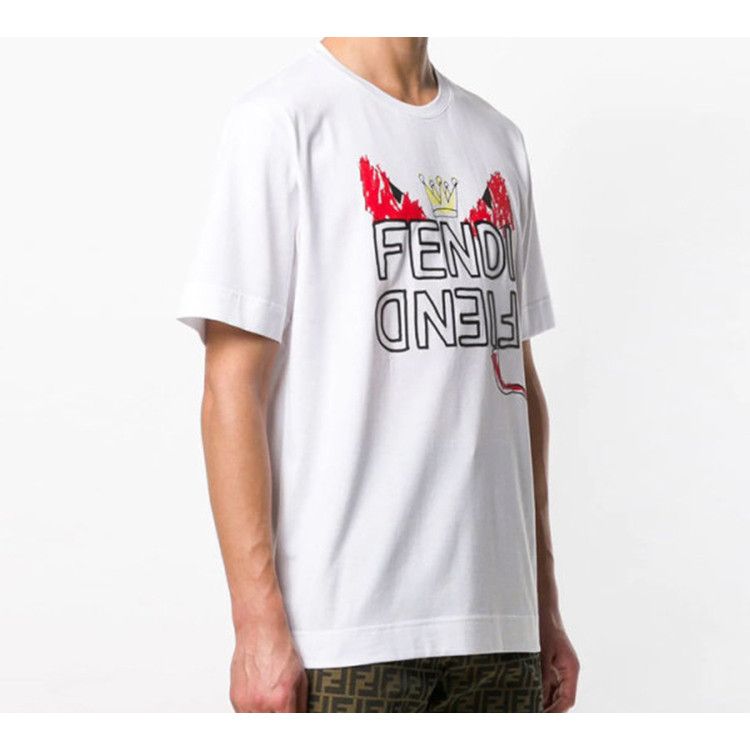 Fendi Fendi Devil Graphic Short Sleeve T-Shirt Size M Size US M / EU 48-50 / 2 - 15 Thumbnail