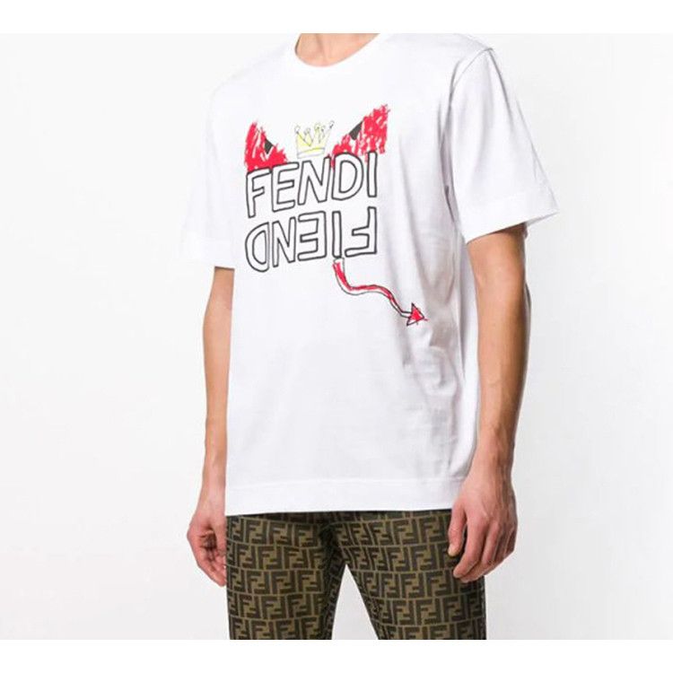 Fendi Fendi Devil Graphic Short Sleeve T-Shirt Size M Size US M / EU 48-50 / 2 - 17 Thumbnail