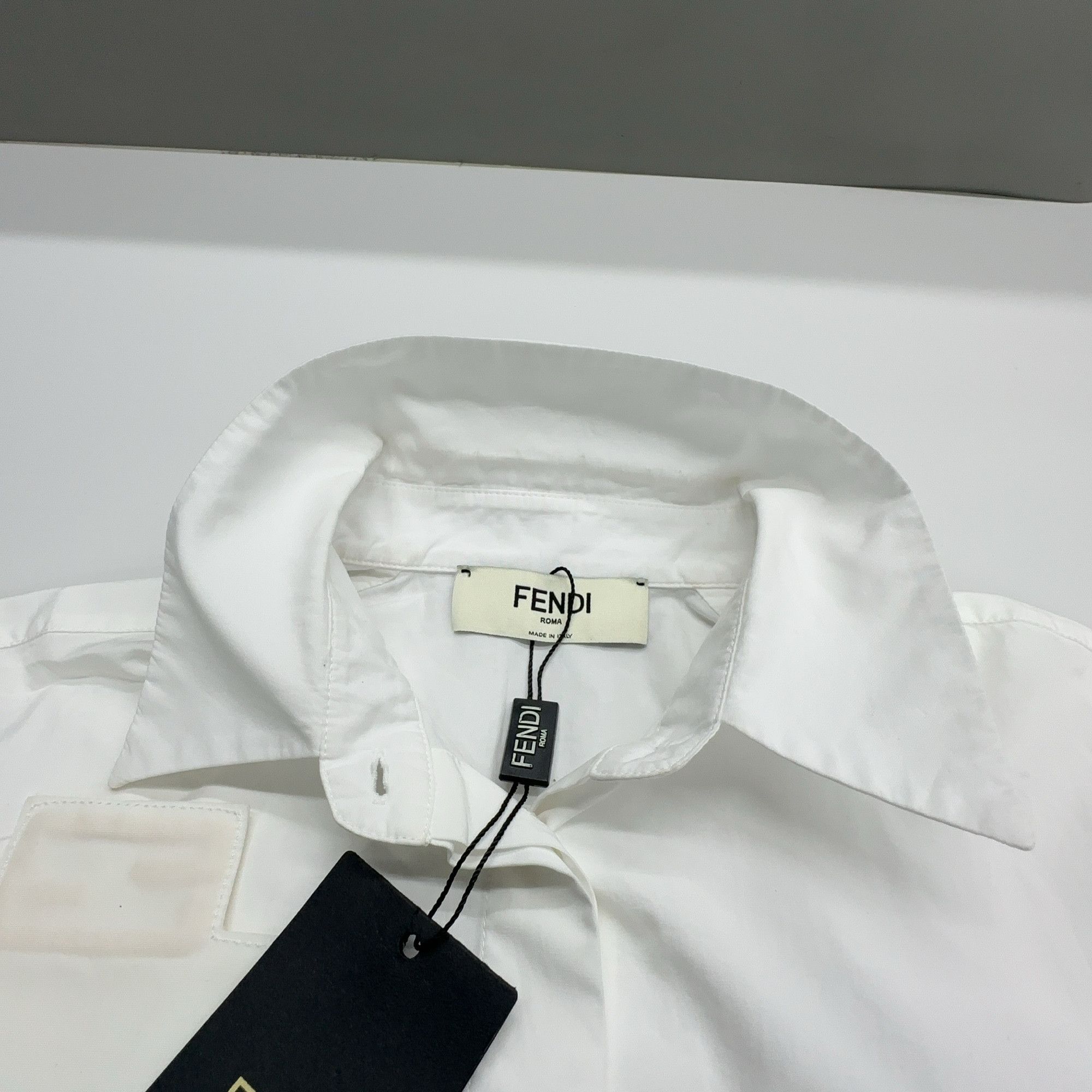 Fendi Fendi Solid Button Up Shirt Size 38 Size XS / US 0-2 / IT 36-38 - 6 Thumbnail