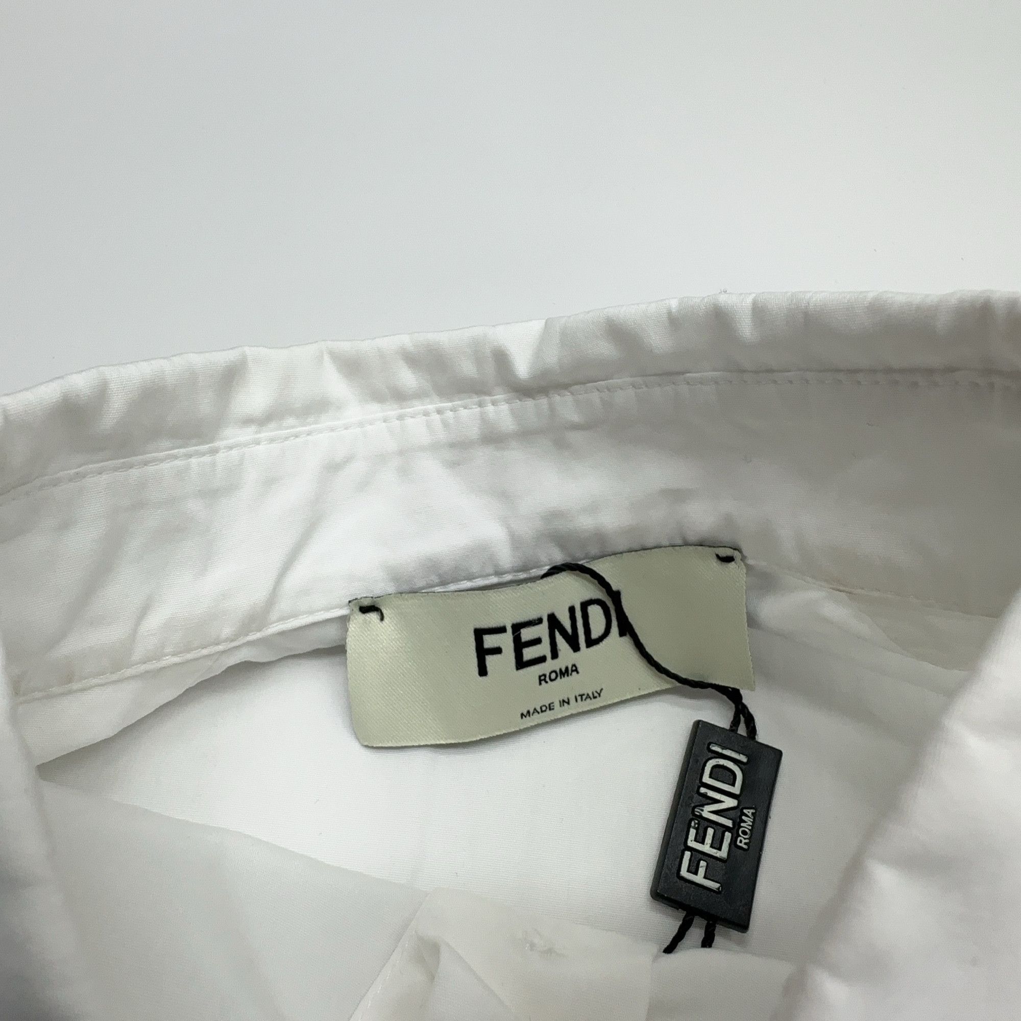Fendi Fendi Solid Button Up Shirt Size 38 Size XS / US 0-2 / IT 36-38 - 4 Thumbnail