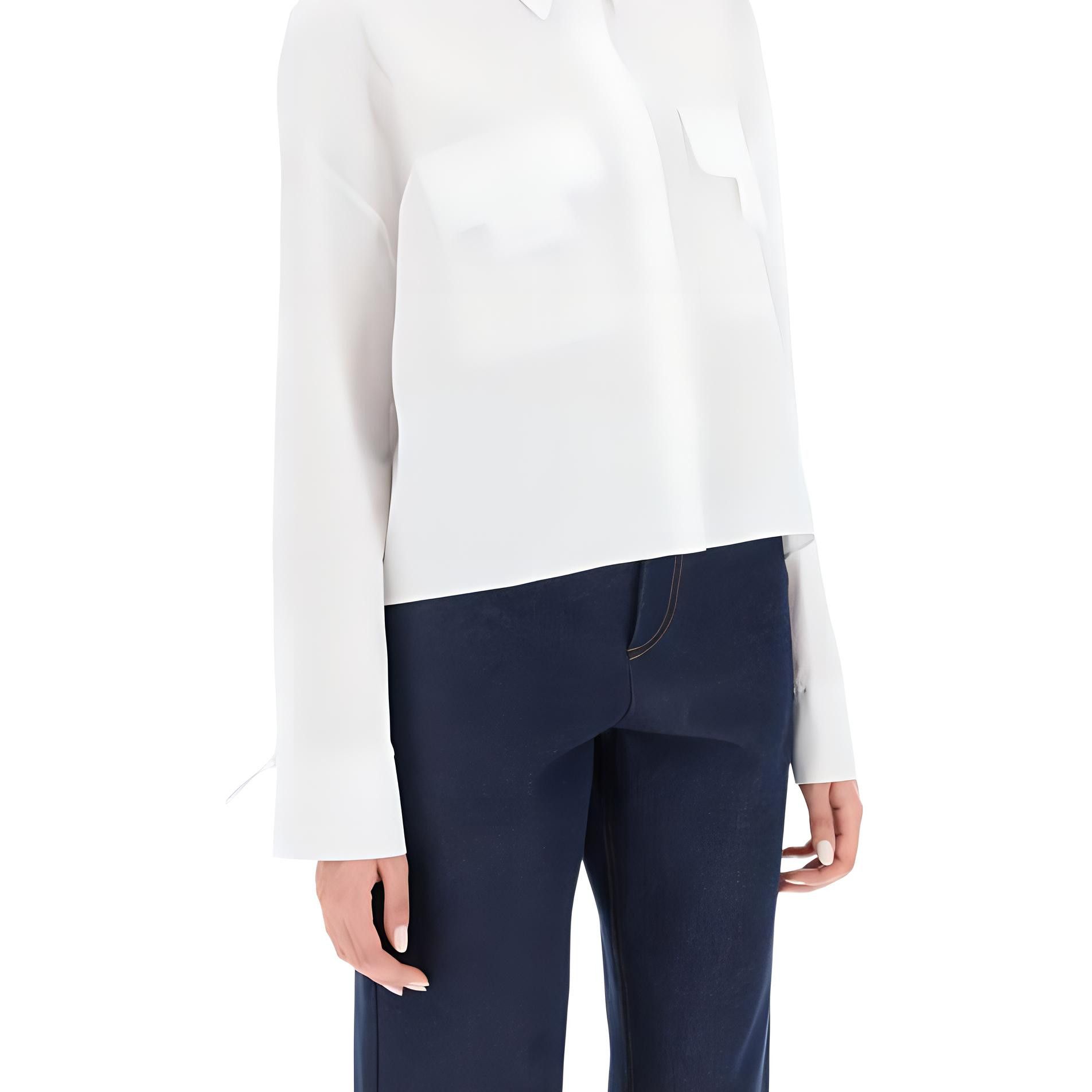 Fendi Fendi Solid Button Up Shirt Size 38 Size XS / US 0-2 / IT 36-38 - 18 Thumbnail