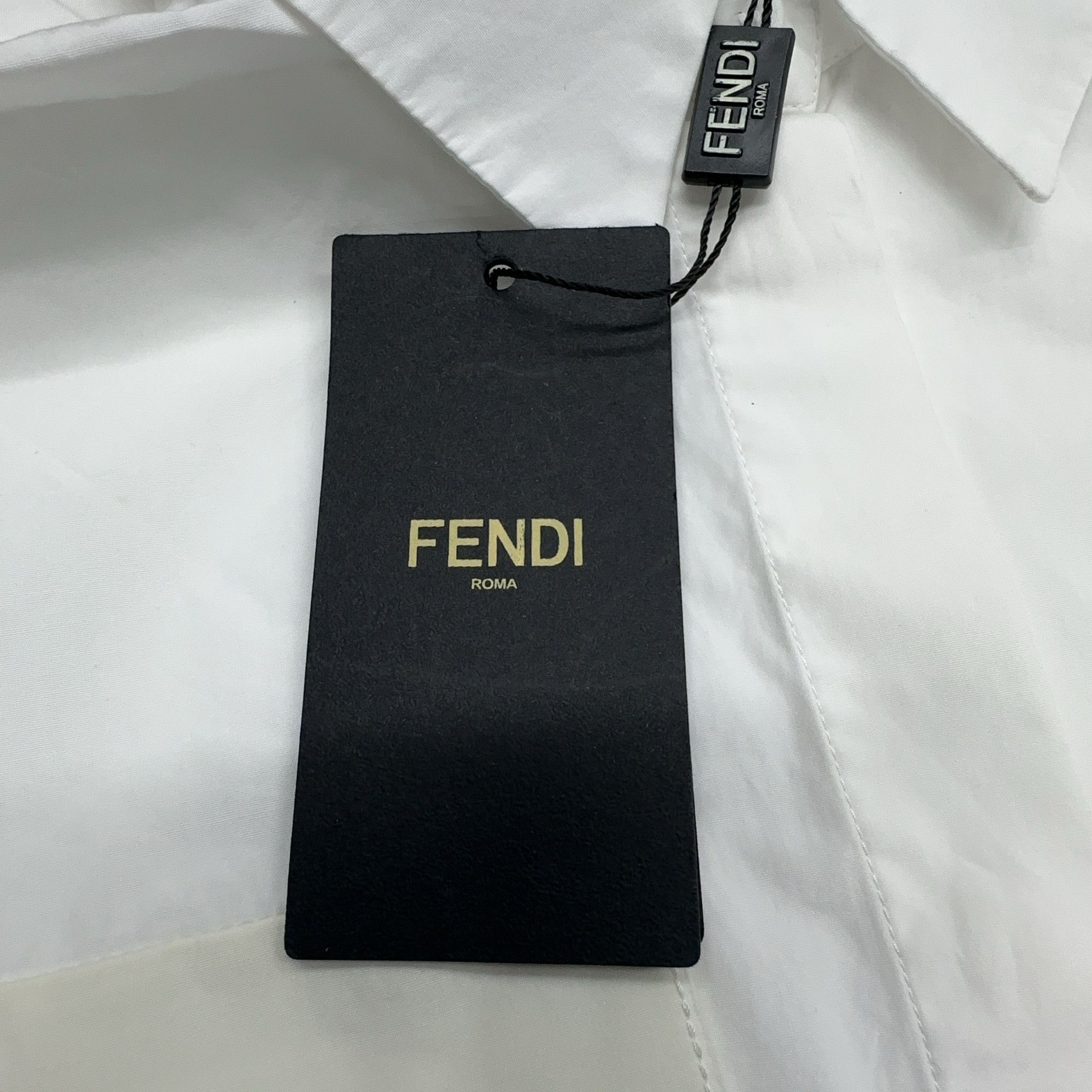 Fendi Fendi Solid Button Up Shirt Size 38 Size XS / US 0-2 / IT 36-38 - 5 Thumbnail