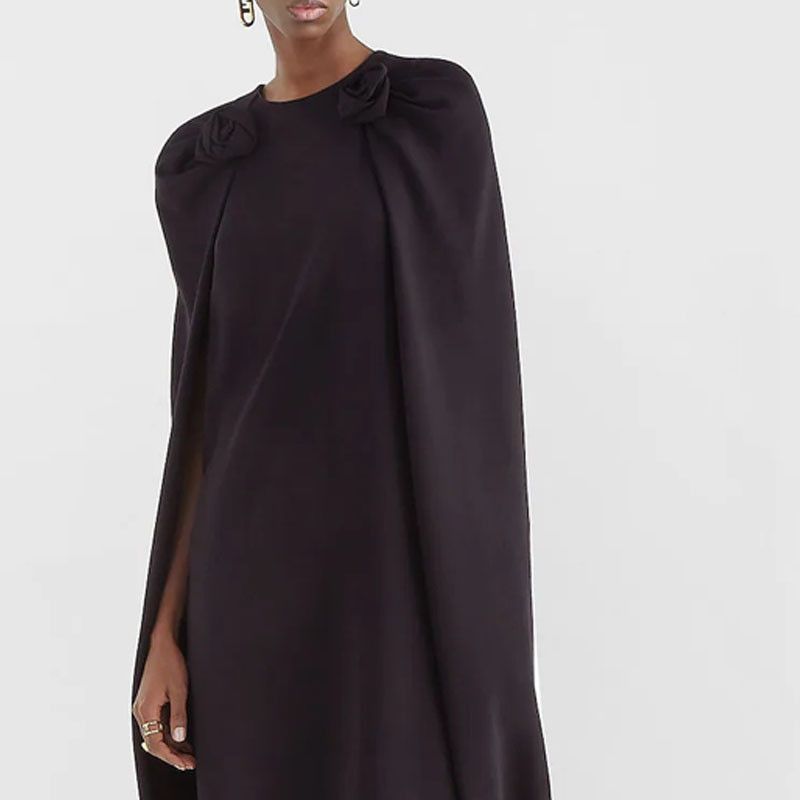 Fendi Fendi Floral Applique Cape Midi Dress Size IT 36 Size XS / US 0-2 / IT 36-38 - 9 Thumbnail