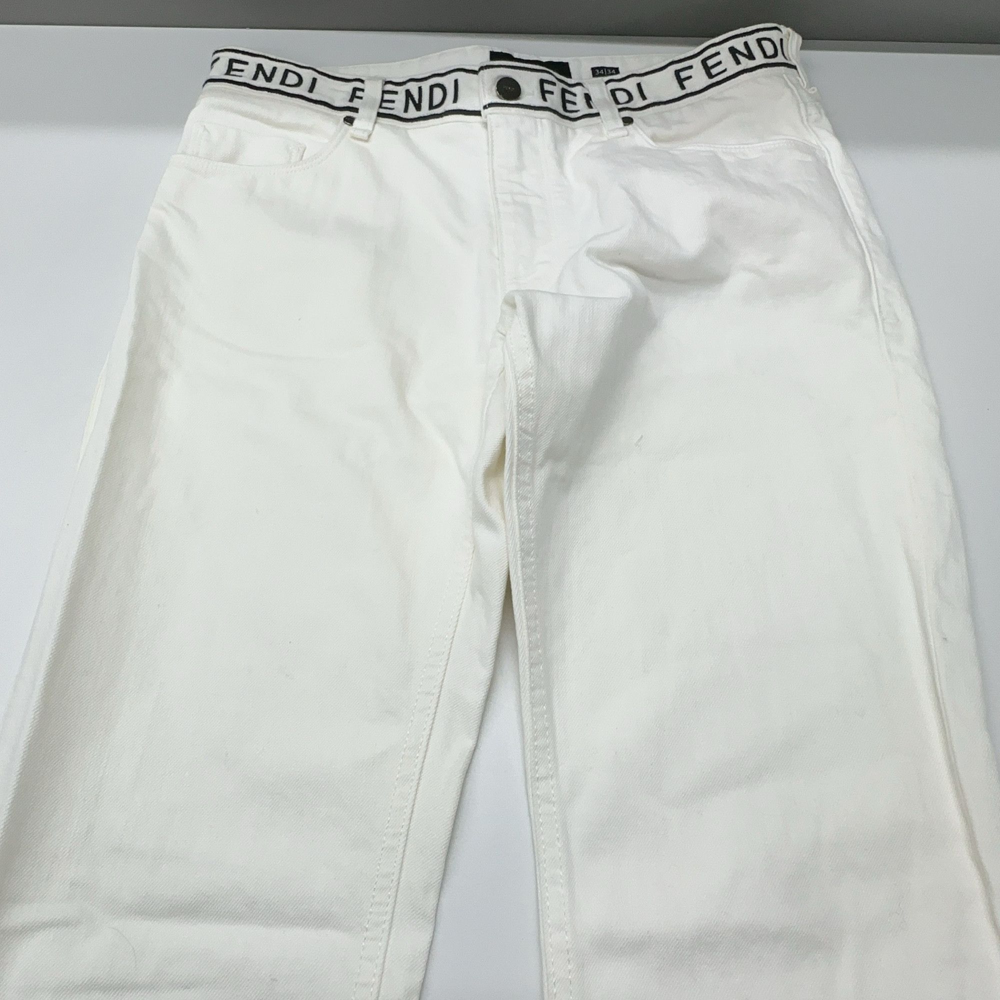 Fendi Fendi Logo Waistband Jeans Size 33 Size US 34 / EU 50 - 7 Thumbnail