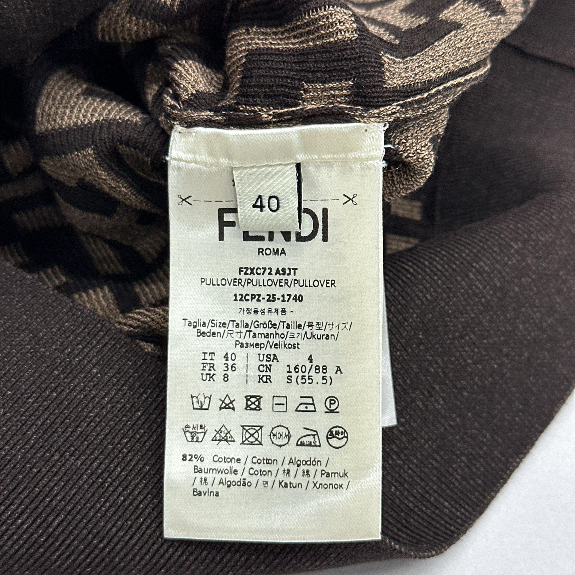 Fendi Fendi FF Logo Knit Short Sleeve Sweater Size 40 Size S / US 4 / IT 40 - 3 Thumbnail