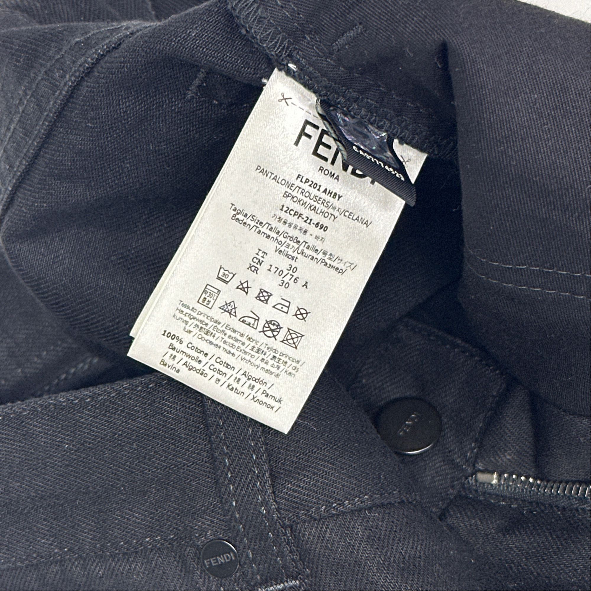 Fendi Fendi Black Denim Jeans Size 30 Size US 30 / EU 46 - 3 Thumbnail