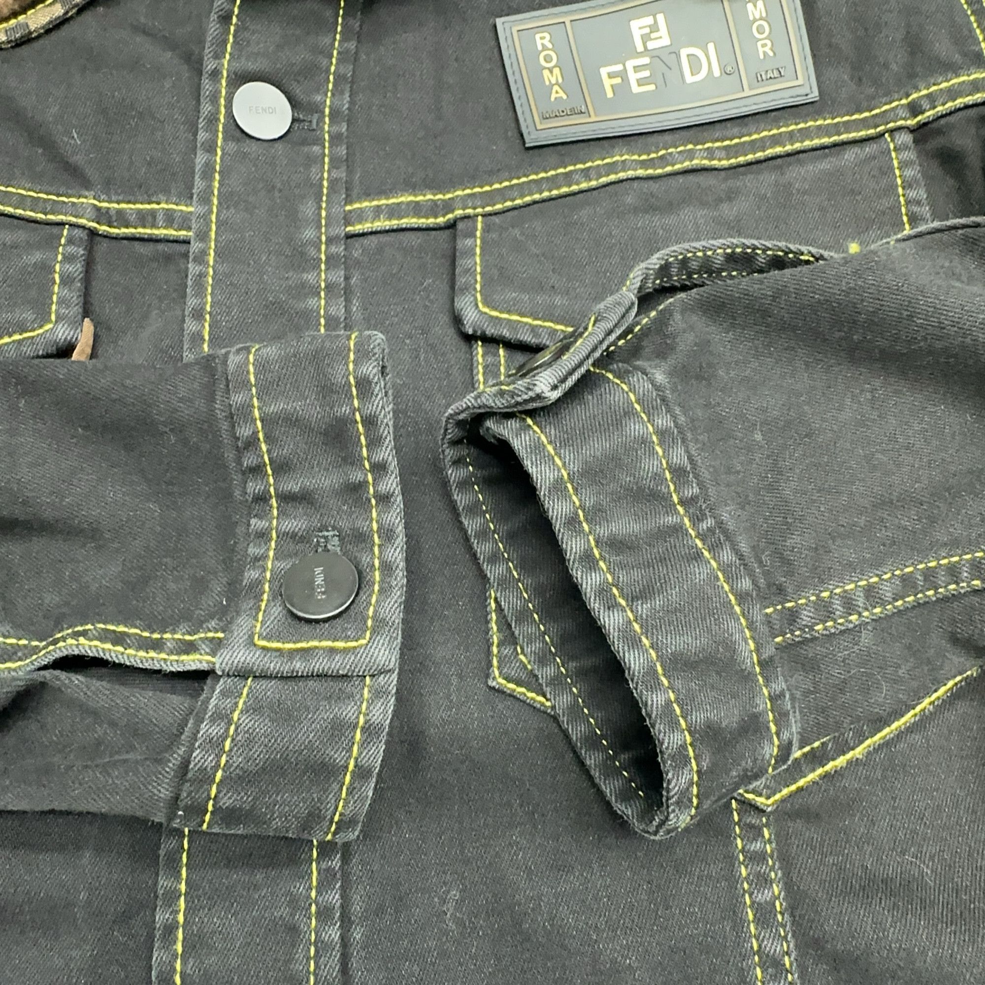 Fendi Fendi FF Monogram Collar Denim Jacket Size 52 Size US L / EU 52-54 / 3 - 10 Thumbnail