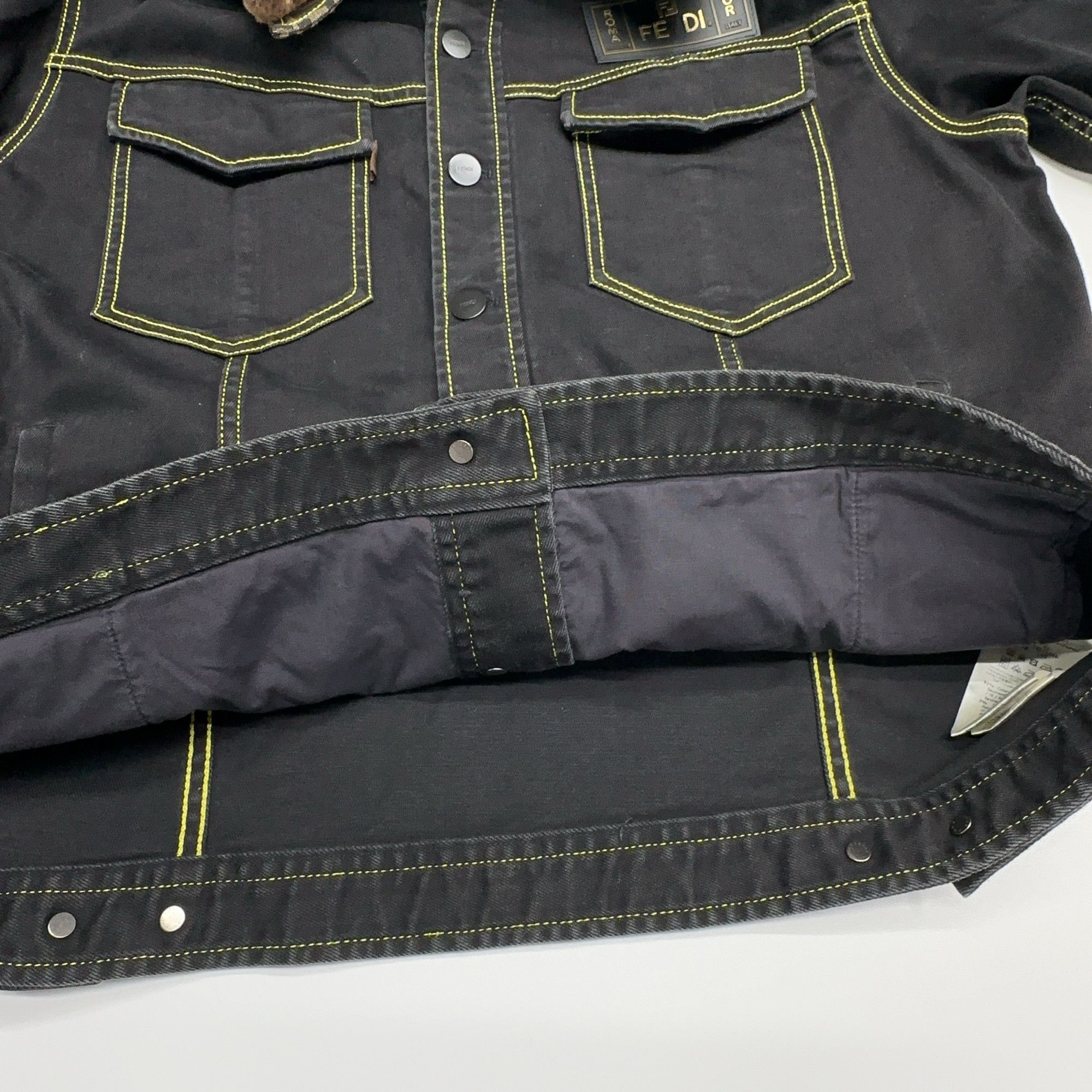 Fendi Fendi FF Monogram Collar Denim Jacket Size 52 Size US L / EU 52-54 / 3 - 8 Thumbnail