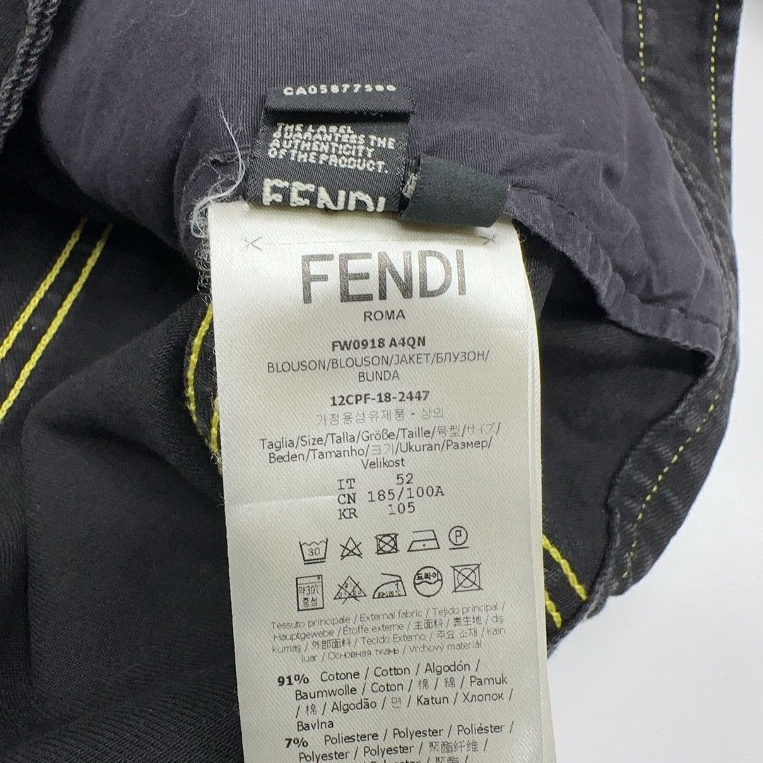 Fendi Fendi FF Monogram Collar Denim Jacket Size 52 Size US L / EU 52-54 / 3 - 4 Thumbnail