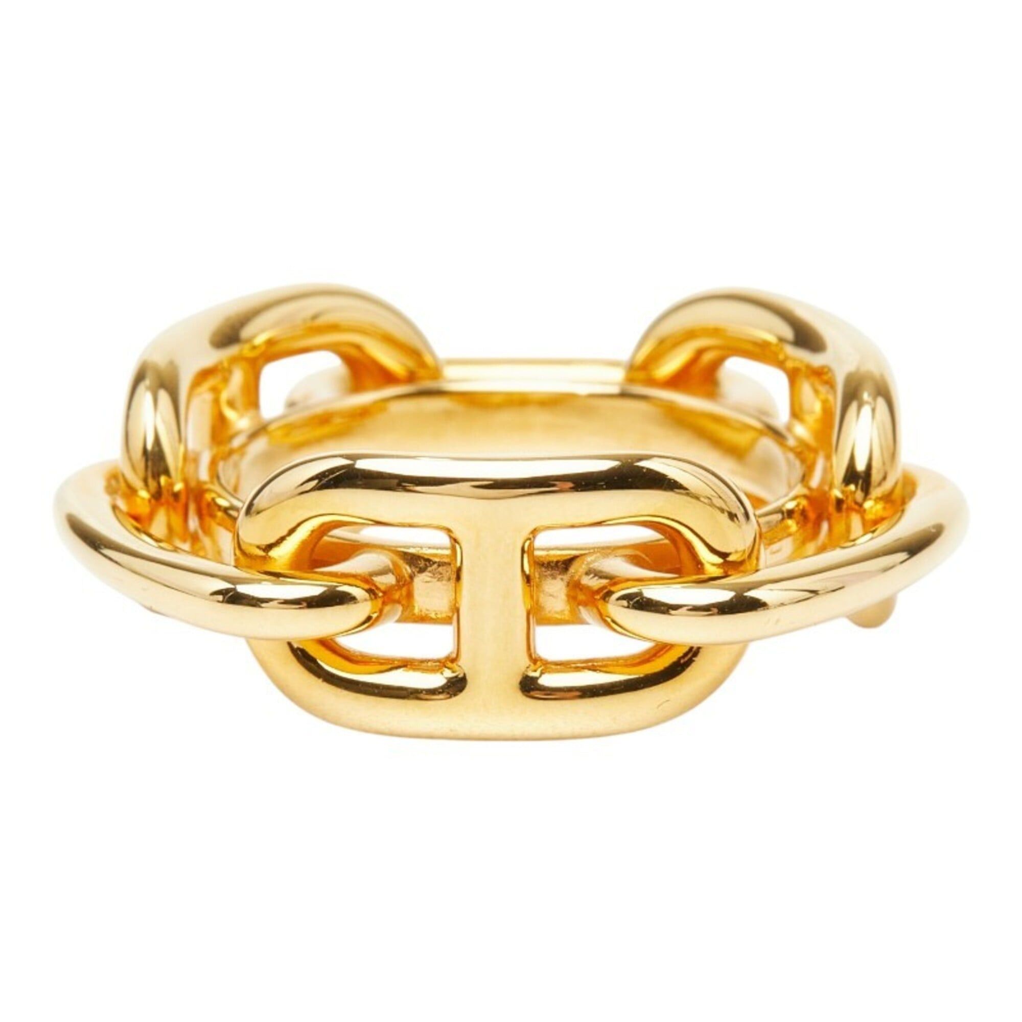 Hermes Hermes Chaine d'Ancre Scarf Muffler Ring Gold Plated Women's HERMES Size ONE SIZE - 2 Thumbnail