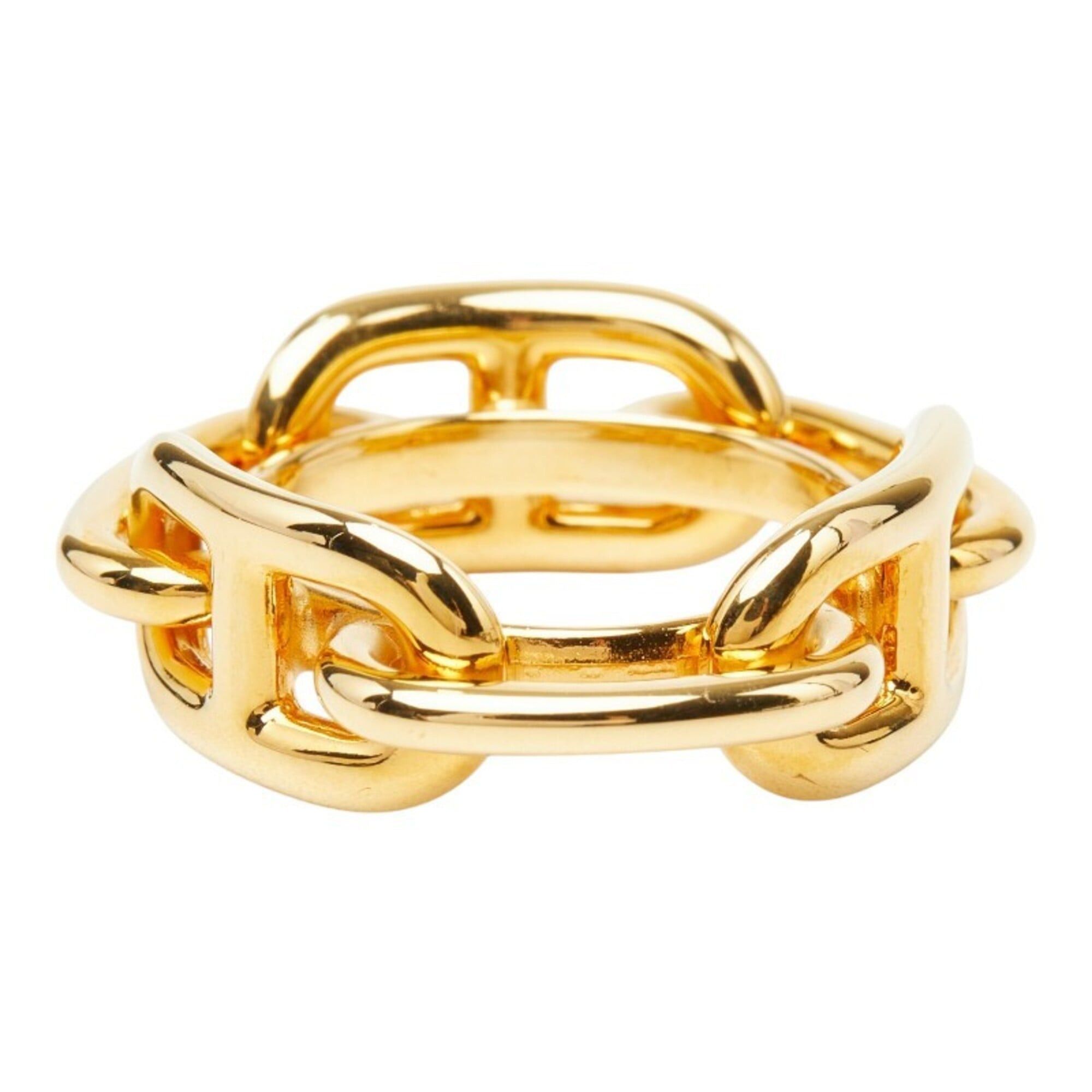 Hermes Hermes Chaine d'Ancre Scarf Muffler Ring Gold Plated Women's HERMES Size ONE SIZE - 3 Thumbnail