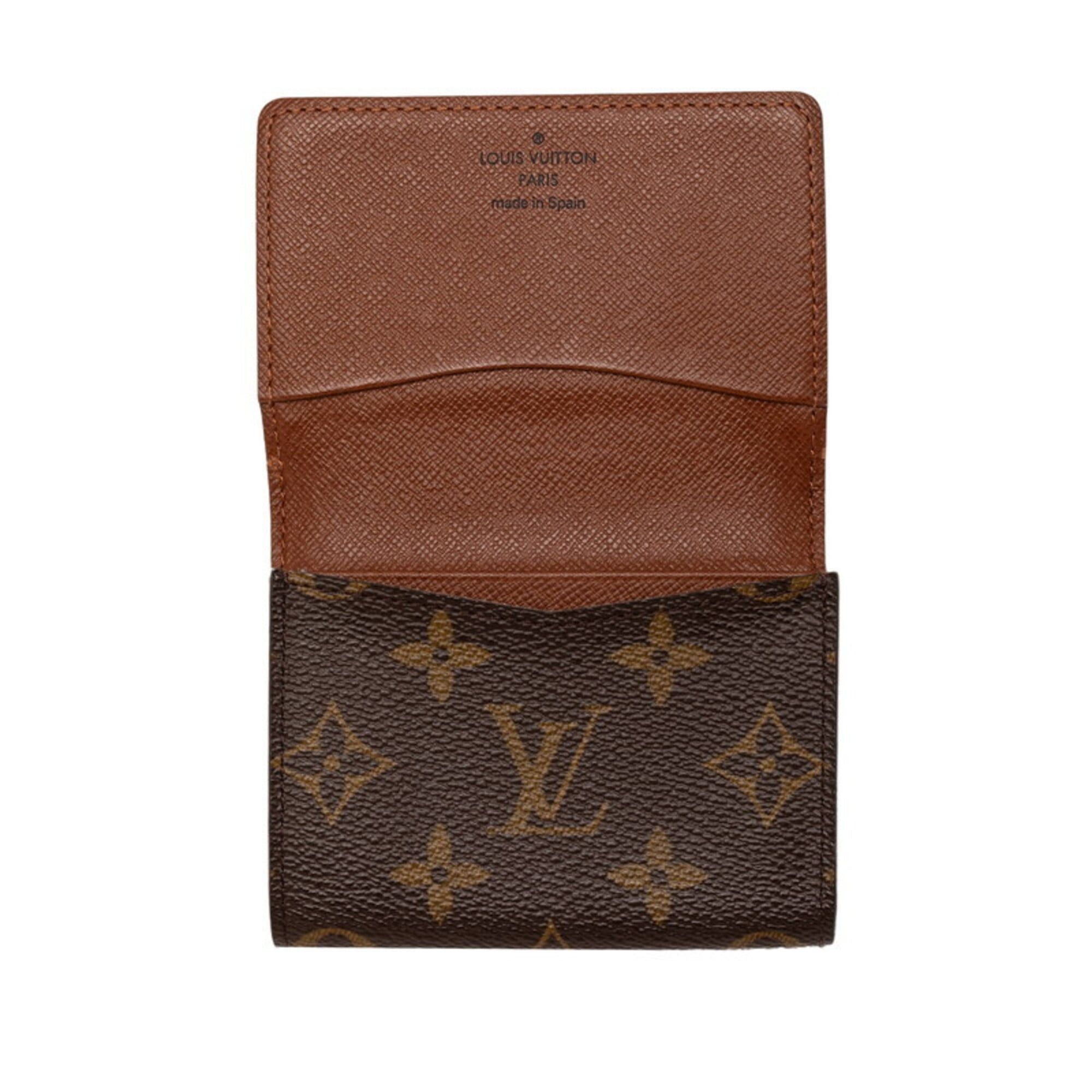 Louis Vuitton Louis Vuitton Monogram Enveloppe Carte de Visite Business Card Holder/Card Case/Pass Case M62920 Brown Leather Women's LOUIS VUITTON Size ONE SIZE - 4 Thumbnail