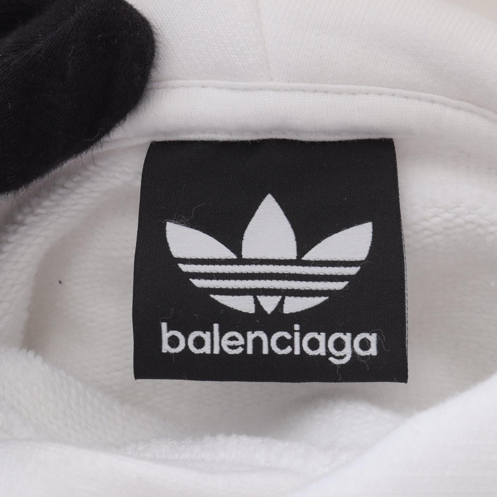 Balenciaga Balenciaga Balenciaga x adidas Cotton Hoodie Textile Sweatshirts & Hoodies DUTY FREE for USA Size ONE SIZE - 3 Thumbnail