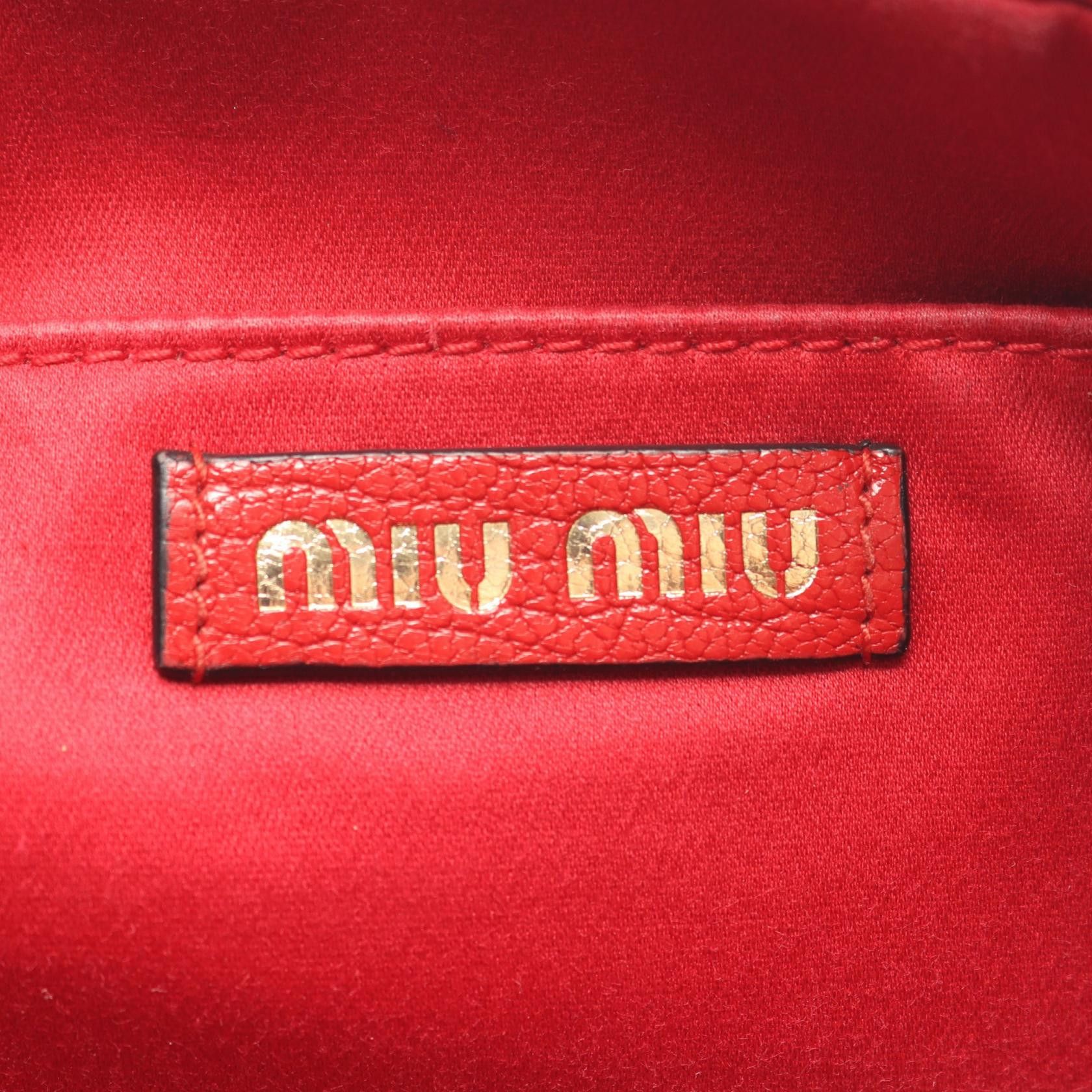 Miu Miu Miu Miu Miu Miu Leather Shoulder Bag Leather Shoulder Bag DUTY FREE for USA Size ONE SIZE - 4 Thumbnail