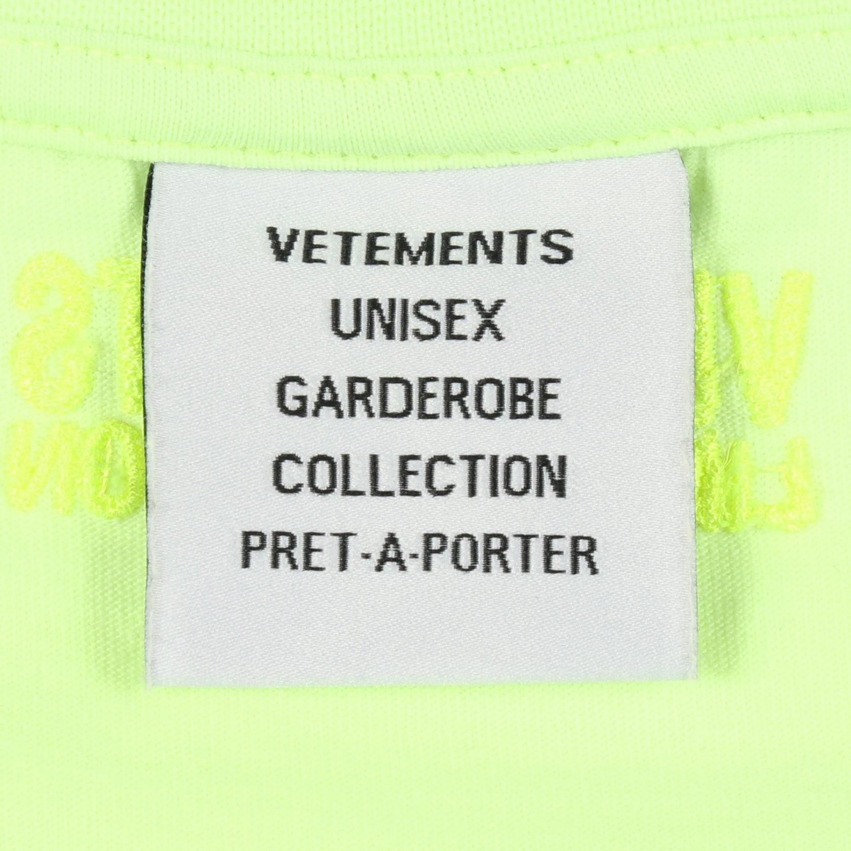 Vetements Vetements VETEMENTS Name Badge Cotton T Shirt Textile T-Shirts DUTY FREE for USA Size ONE SIZE - 3 Thumbnail