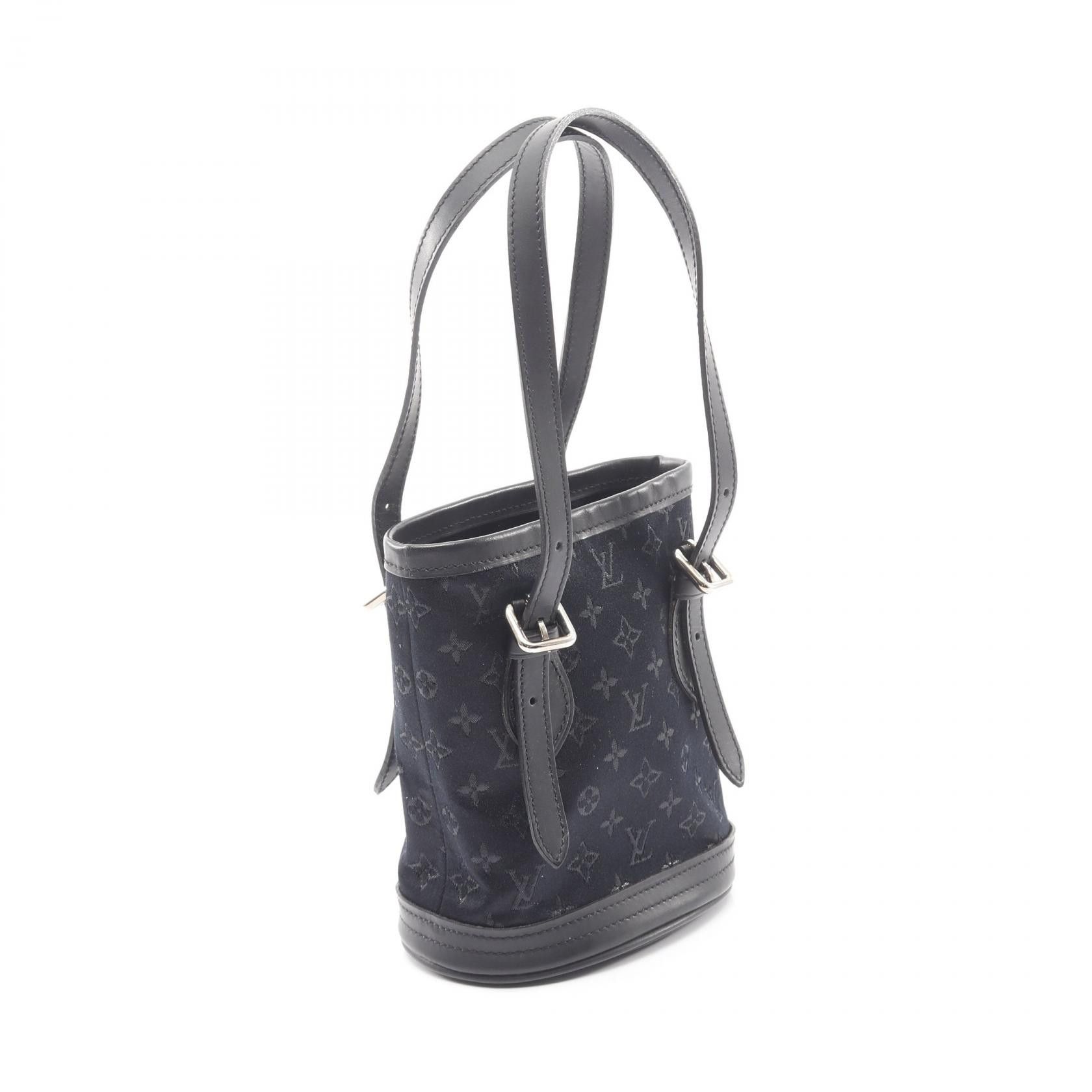 Louis Vuitton Louis Vuitton Louis Vuitton Little Bucket Monogram Satin Handbag Textile Handbag M92144 DUTY FREE for USA Size ONE SIZE - 2 Thumbnail