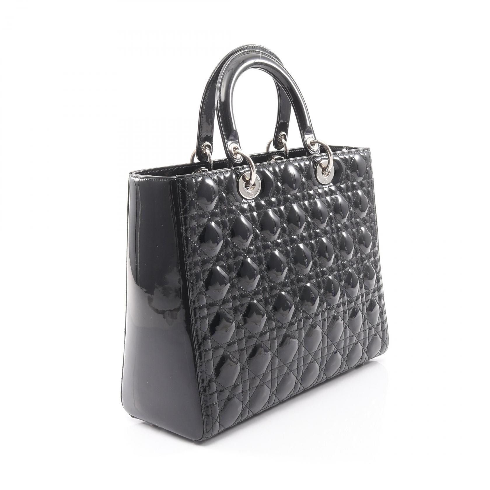 Dior Dior Dior Lady Dior Patent Leather Handbag Leather Handbag M0566OWCB-M900 DUTY FREE for USA Size ONE SIZE - 2 Thumbnail
