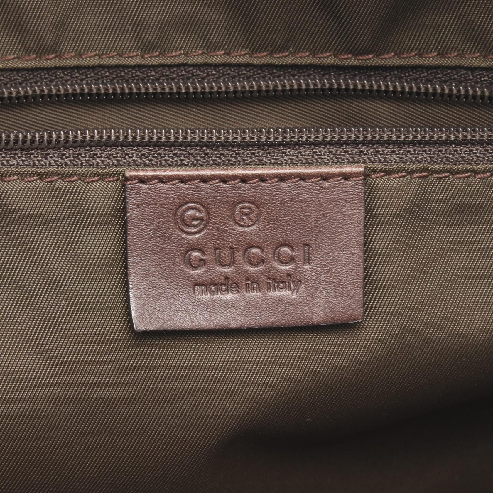 Gucci Gucci Gucci Bamboo Horsebit Canvas Leather Handbag Leather Handbag 248271 DUTY FREE for USA Size ONE SIZE - 4 Thumbnail