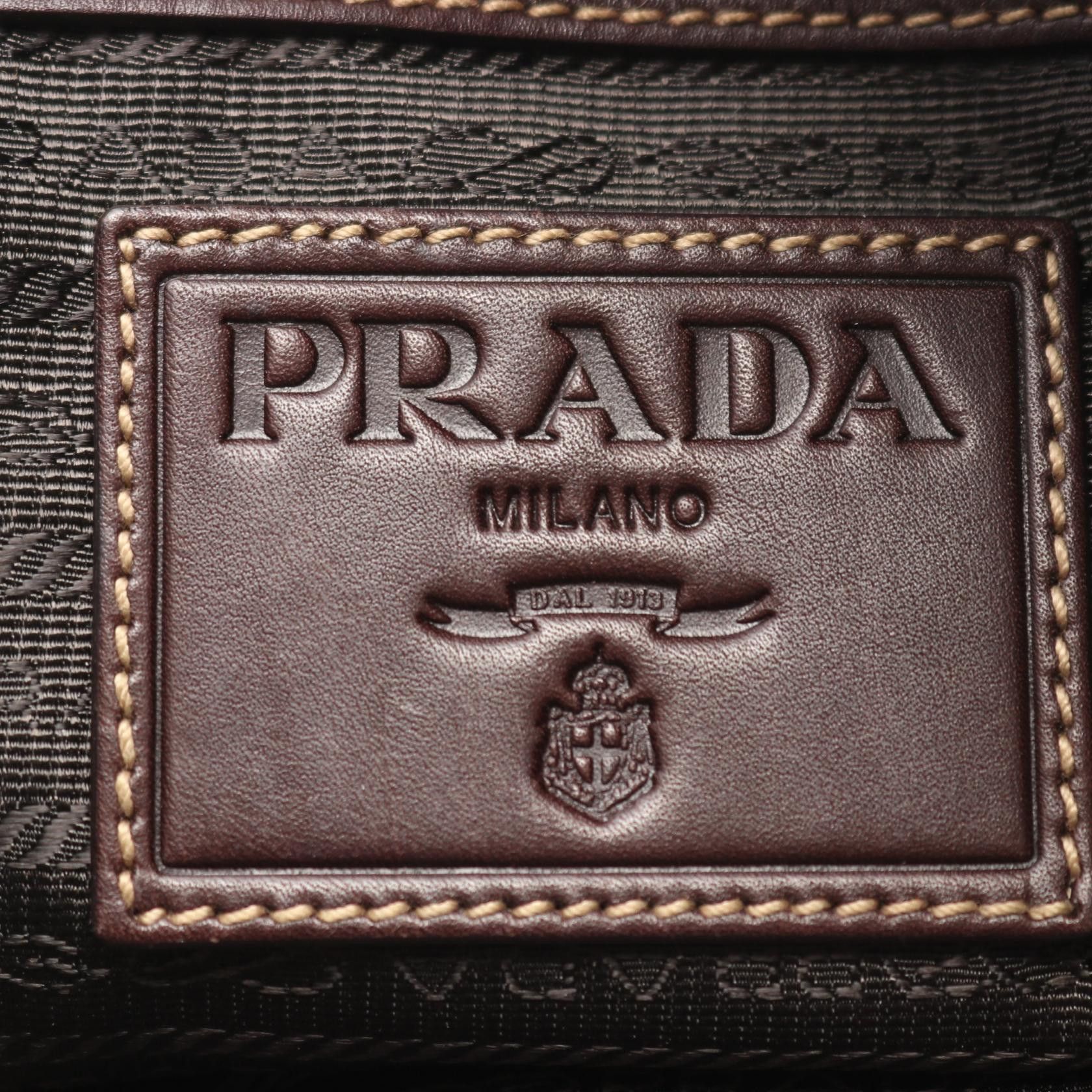 Prada Prada PRADA Canvas Leather Handbag Leather Handbag DUTY FREE for USA Size ONE SIZE - 4 Thumbnail