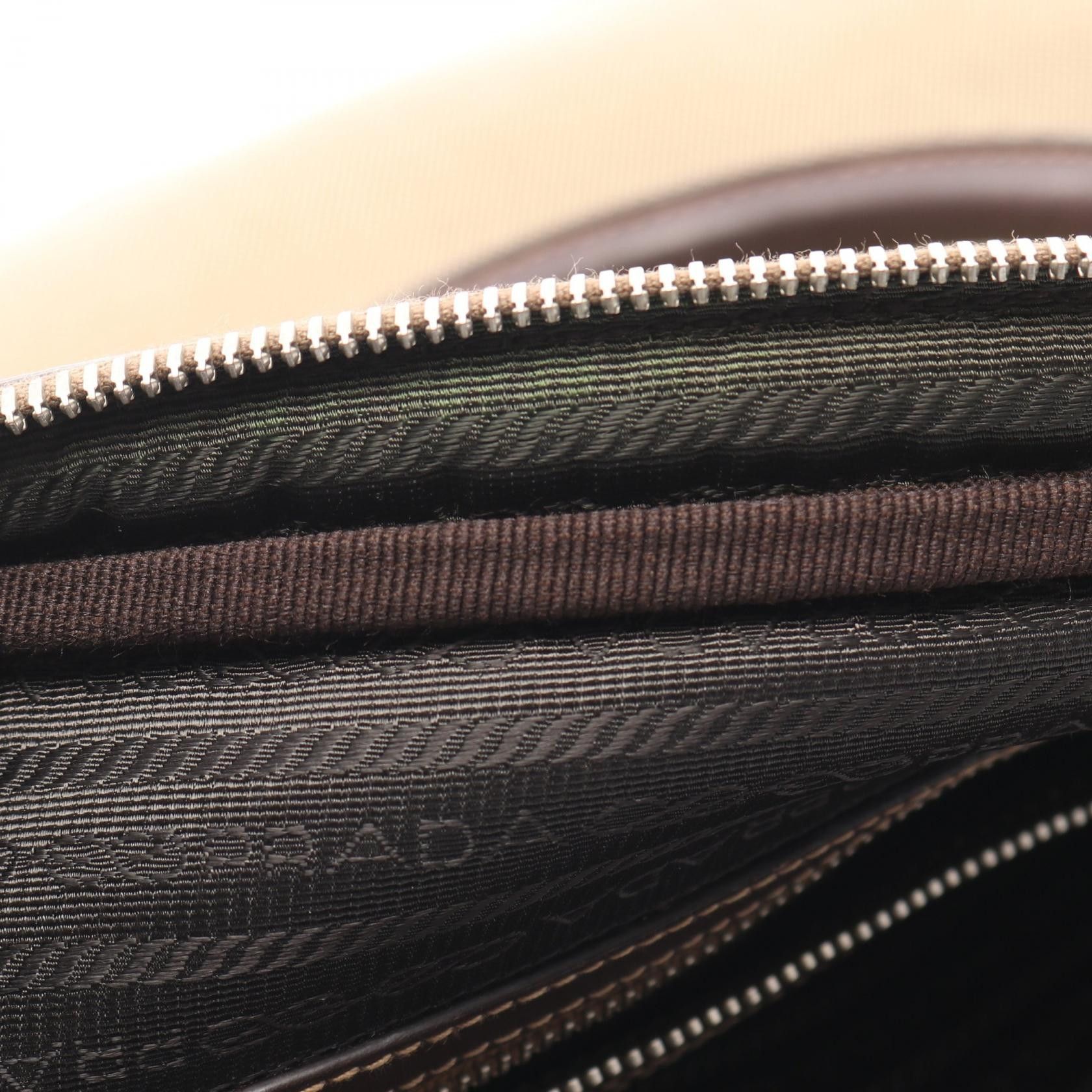 Prada Prada PRADA Canvas Leather Handbag Leather Handbag DUTY FREE for USA Size ONE SIZE - 5 Thumbnail