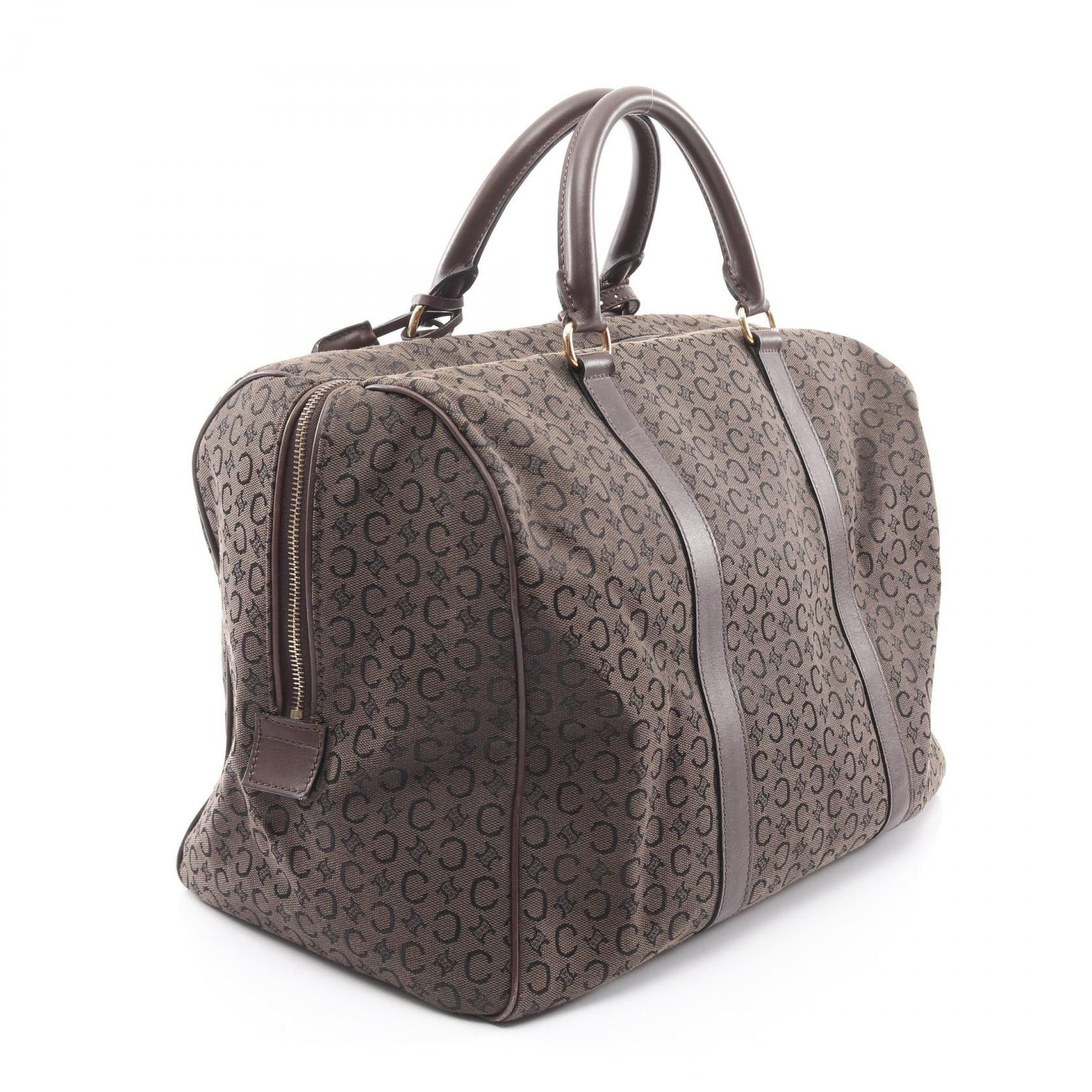 Celine Celine CELINE C Sulky Canvas Leather Boston Bag Leather Travel Bag DUTY FREE for USA Size ONE SIZE - 2 Thumbnail