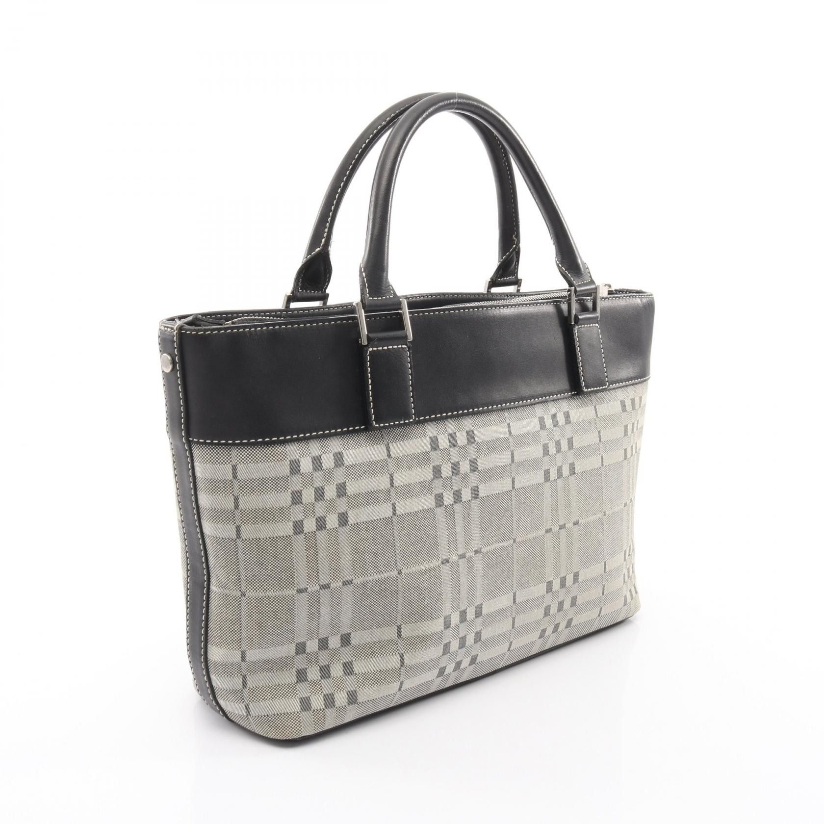 Burberry Burberry Burberry Canvas Leather Handbag Leather Handbag DUTY FREE for USA Size ONE SIZE - 2 Thumbnail