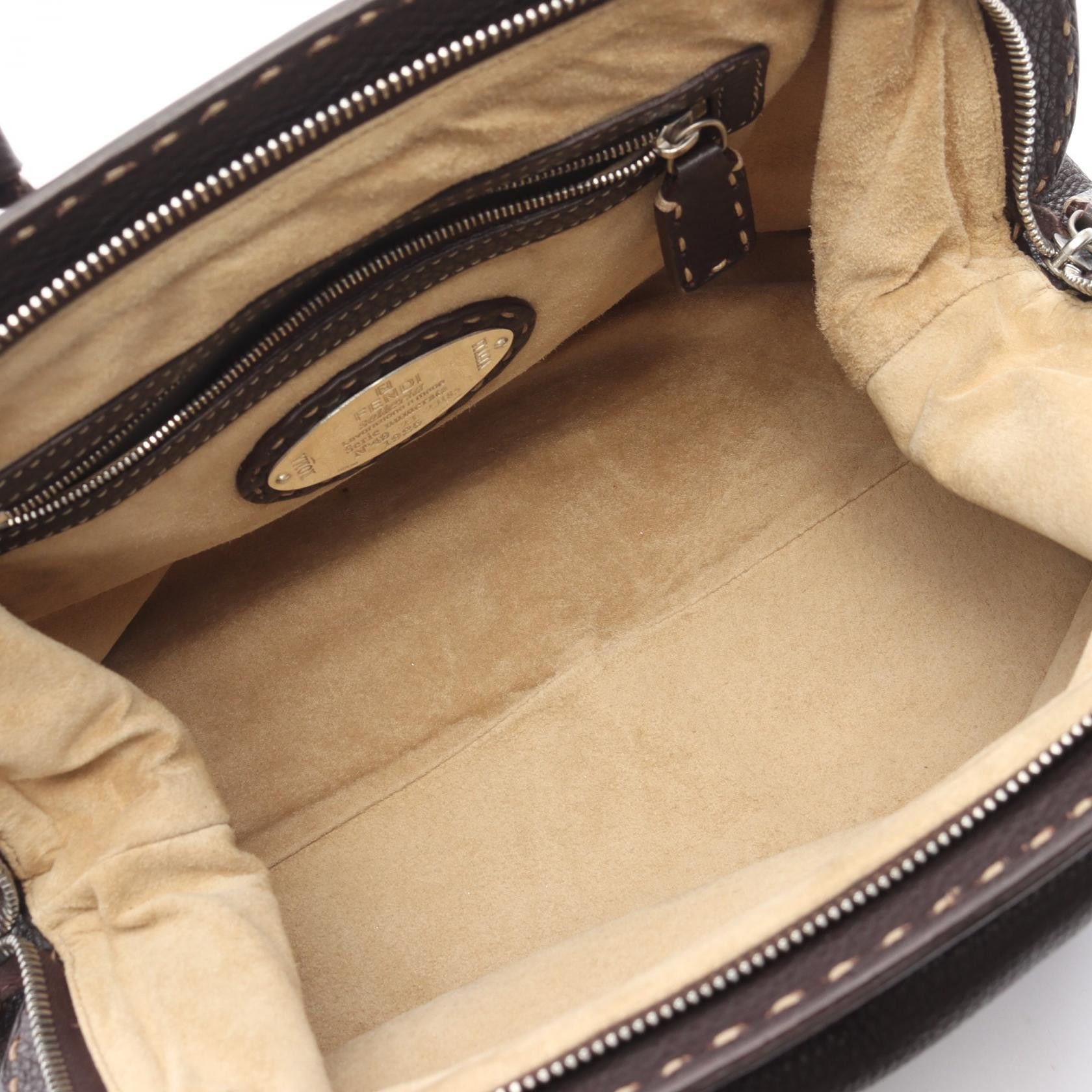 Fendi Fendi Fendi Selleria Leather Handbag Leather Handbag DUTY FREE for USA Size ONE SIZE - 3 Thumbnail