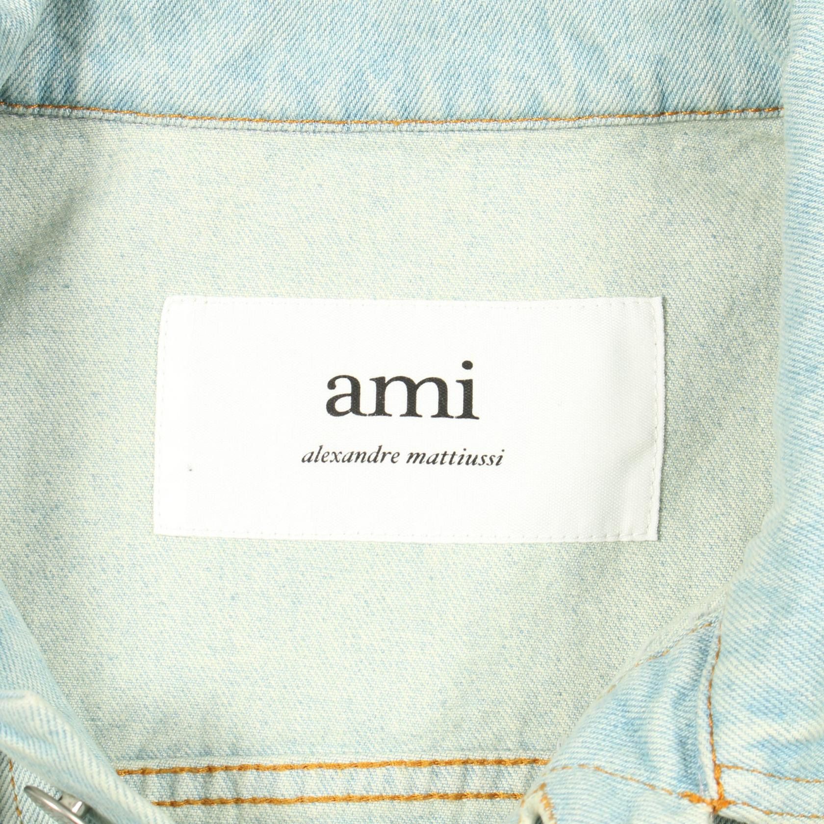 AMI Ami AMI Cotton Denim Jacket Textile Outerwear DUTY FREE for USA Size ONE SIZE - 3 Thumbnail