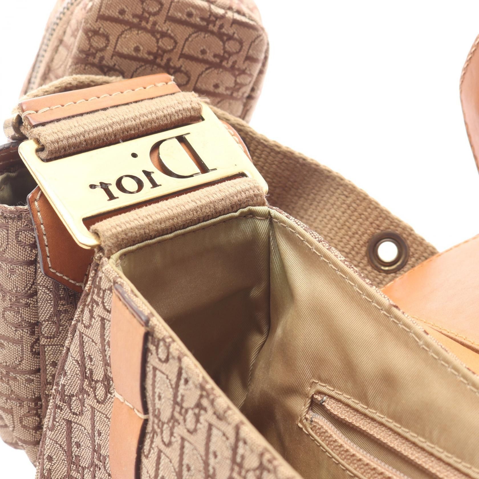Dior Dior Dior Street Chic Trotter Canvas Leather Shoulder Bag Leather Shoulder Bag DUTY FREE for USA Size ONE SIZE - 6 Thumbnail