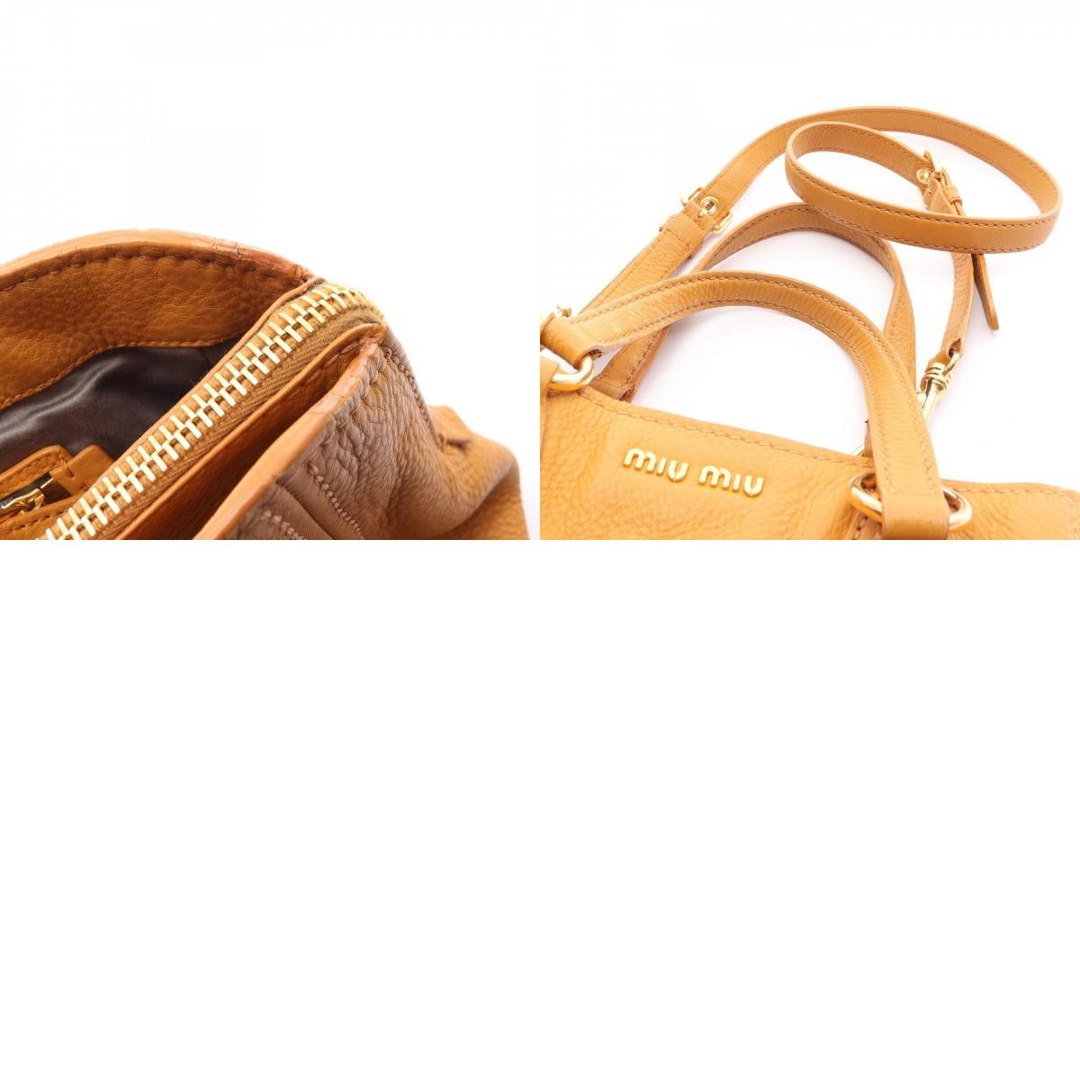 Miu Miu Miu Miu Miu Miu VITELLO CARIBU Leather Handbag Leather Handbag DUTY FREE for USA Size ONE SIZE - 10 Thumbnail