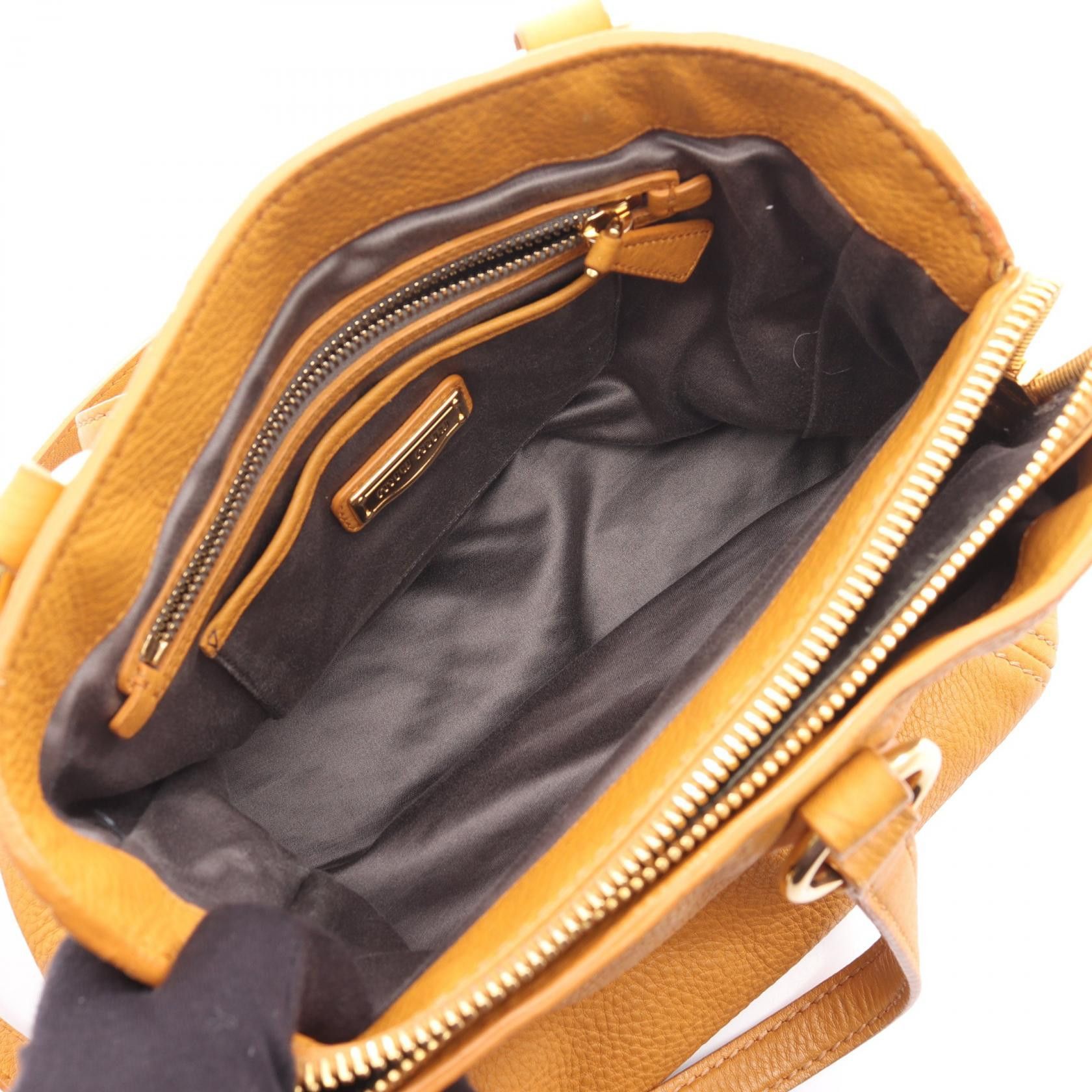 Miu Miu Miu Miu Miu Miu VITELLO CARIBU Leather Handbag Leather Handbag DUTY FREE for USA Size ONE SIZE - 3 Thumbnail