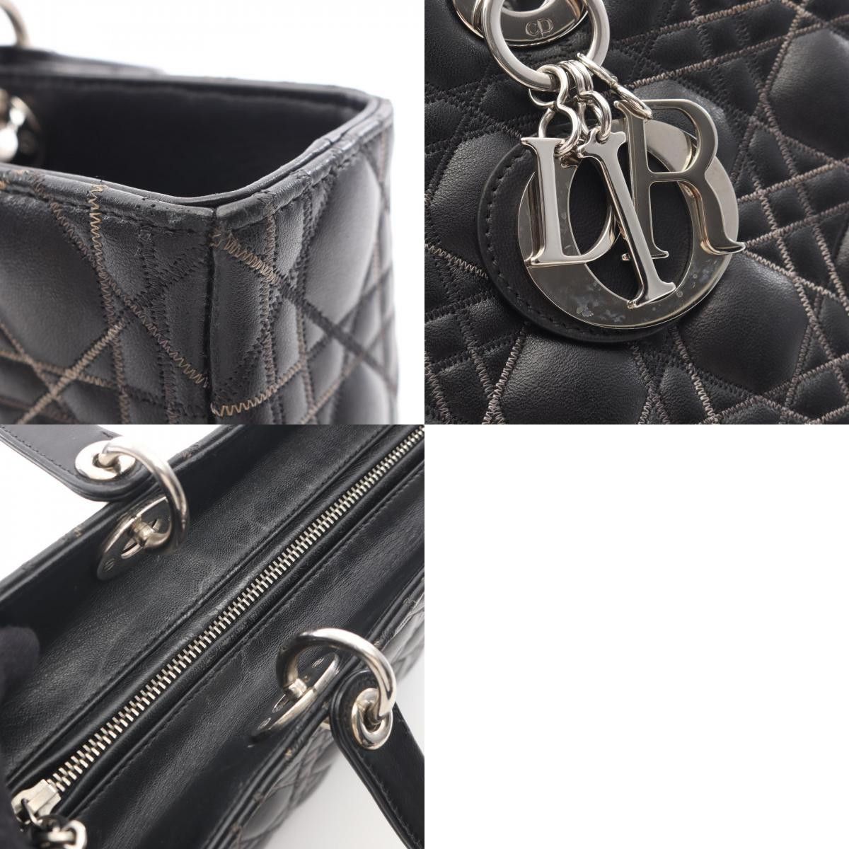 Dior Dior Dior Lady Dior Leather Handbag Leather Handbag DUTY FREE for USA Size ONE SIZE - 10 Thumbnail