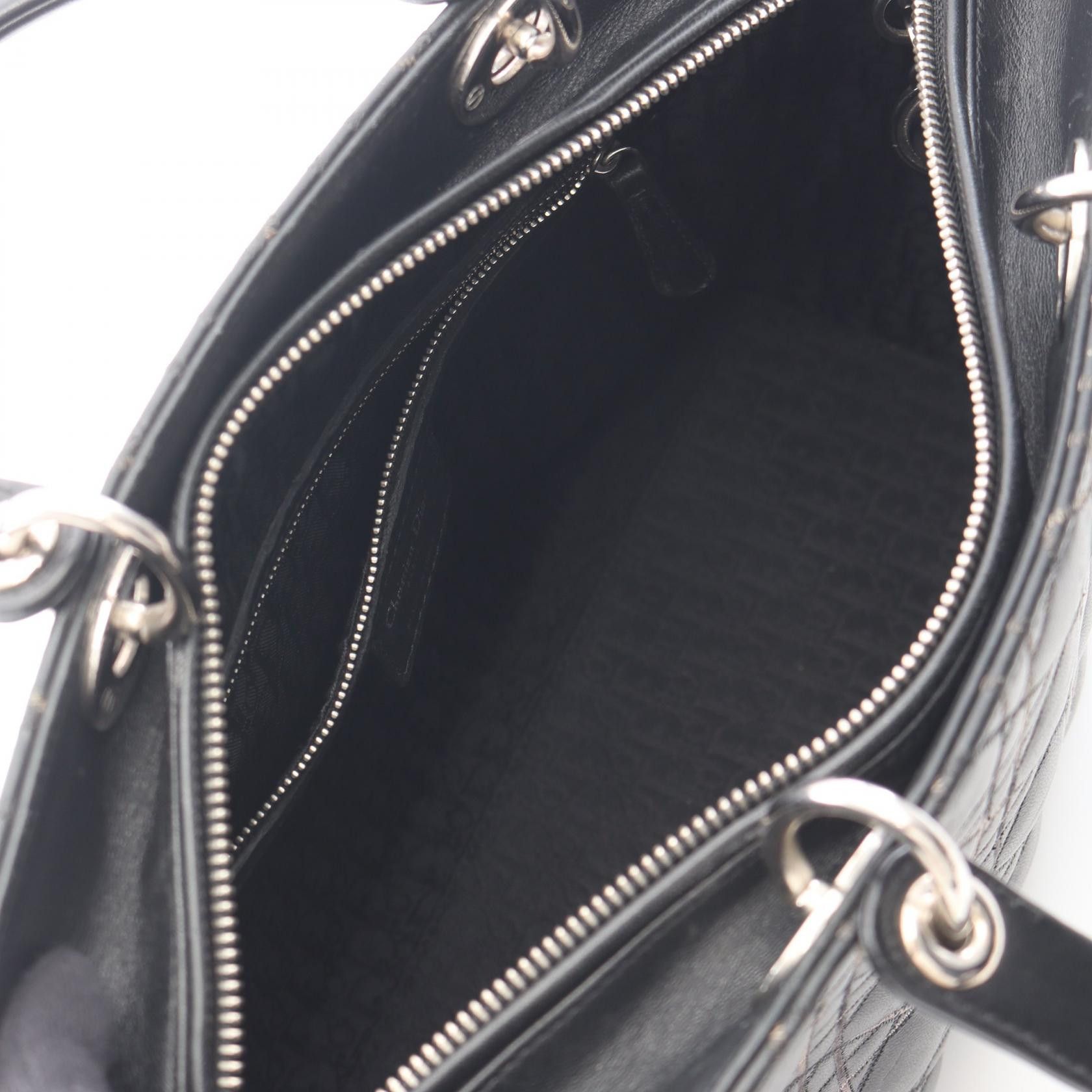 Dior Dior Dior Lady Dior Leather Handbag Leather Handbag DUTY FREE for USA Size ONE SIZE - 3 Thumbnail