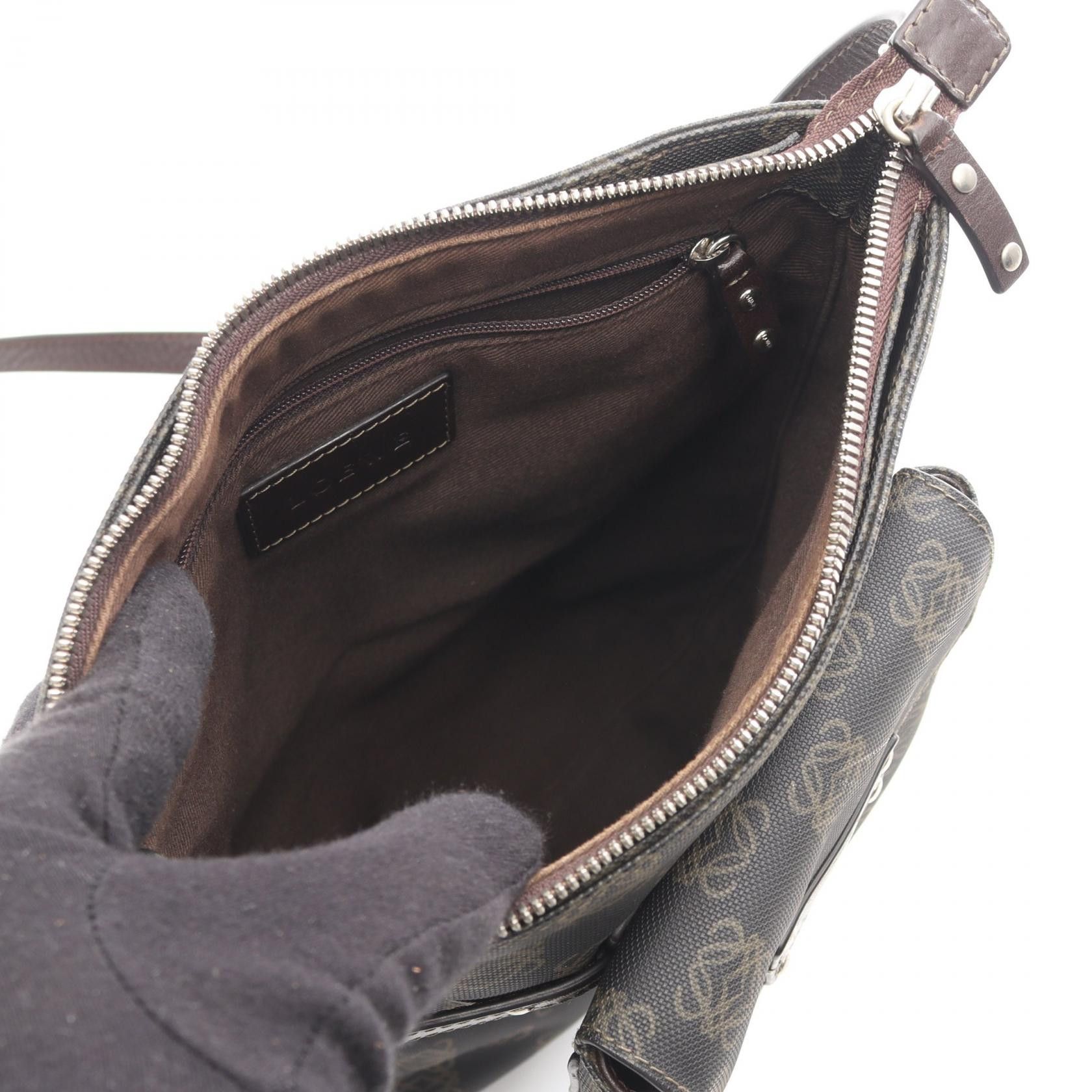 Loewe Loewe Loewe Anagram Coated Canvas Leather Shoulder Bag Plastic / Synthetic Shoulder Bag DUTY FREE for USA Size ONE SIZE - 3 Thumbnail