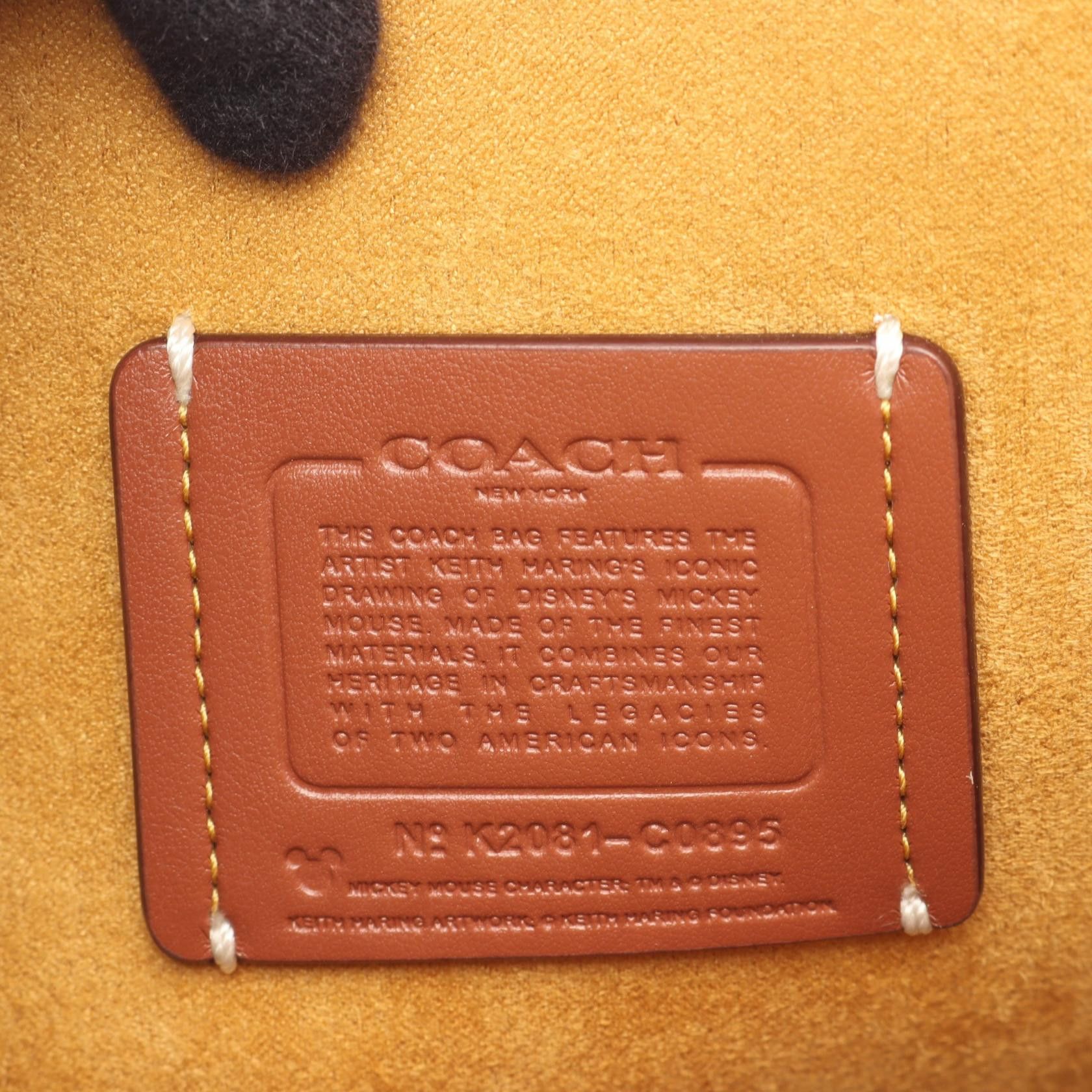 Coach Coach Coach Disney Keith Haring Leather Tote Bag Leather Tote Bag C0895 DUTY FREE for USA Size ONE SIZE - 4 Thumbnail