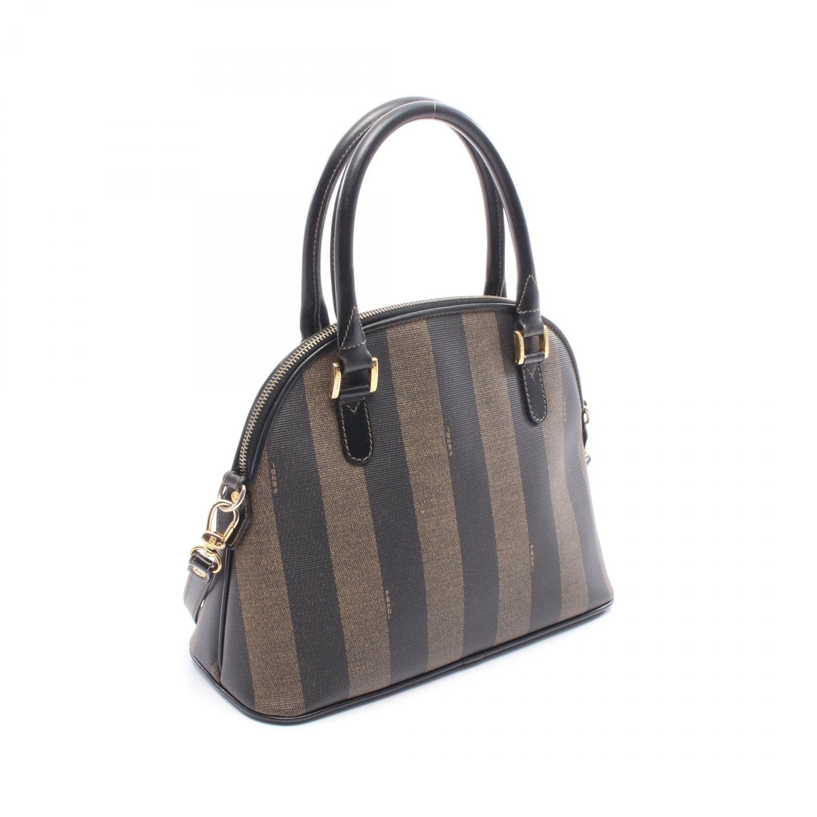 Fendi Fendi Fendi Pequin PVC Coated Canvas Leather 2way Shoulder Bag Plastic / Synthetic Shoulder Bag DUTY FREE for USA Size ONE SIZE - 2 Thumbnail